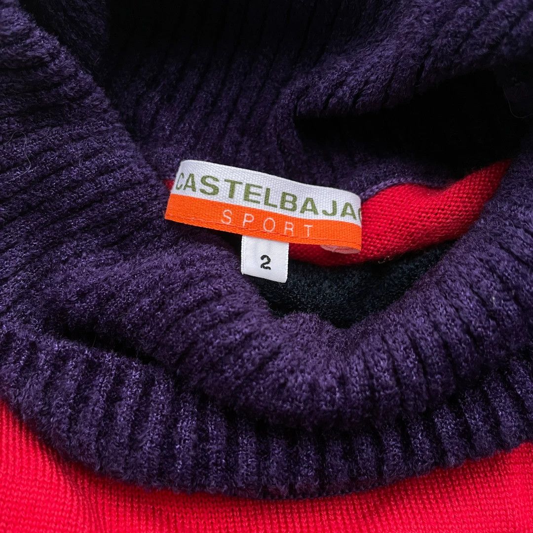 Jean Charles De Castelbajac Castelbajac 1980s Colorblock Knit Sweater Size M / US 6-8 / IT 42-44 - 6 Thumbnail