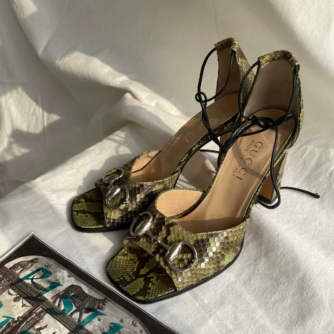 Tom Ford Gucci Tom Ford Snake Print High Heels Size US 4.5 / IT 34.5 - 2 Thumbnail