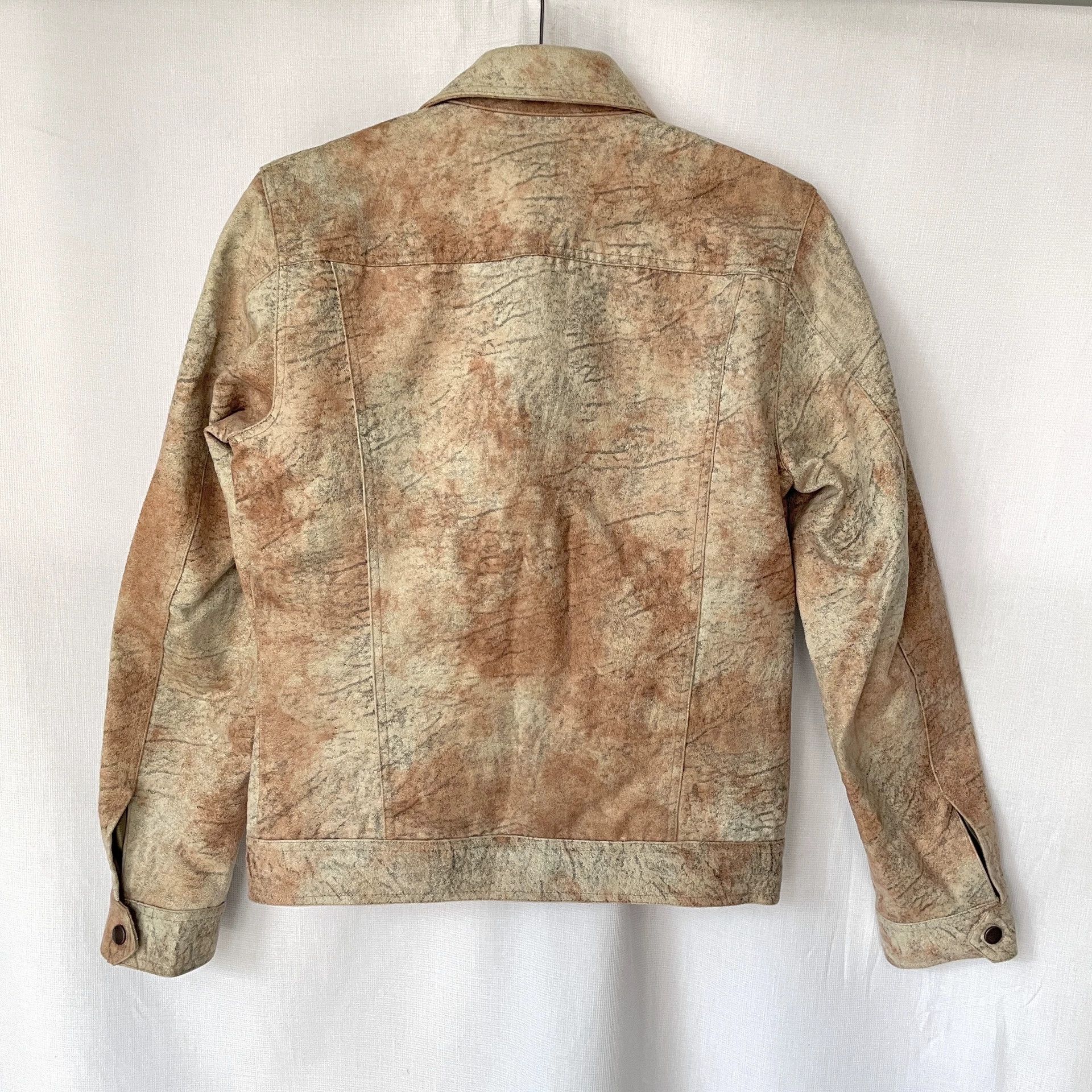 Tornado Mart Tornado Mart Vintage Suede Tie-Dye Biker Jacket Size US M / EU 48-50 / 2 - 2 Thumbnail