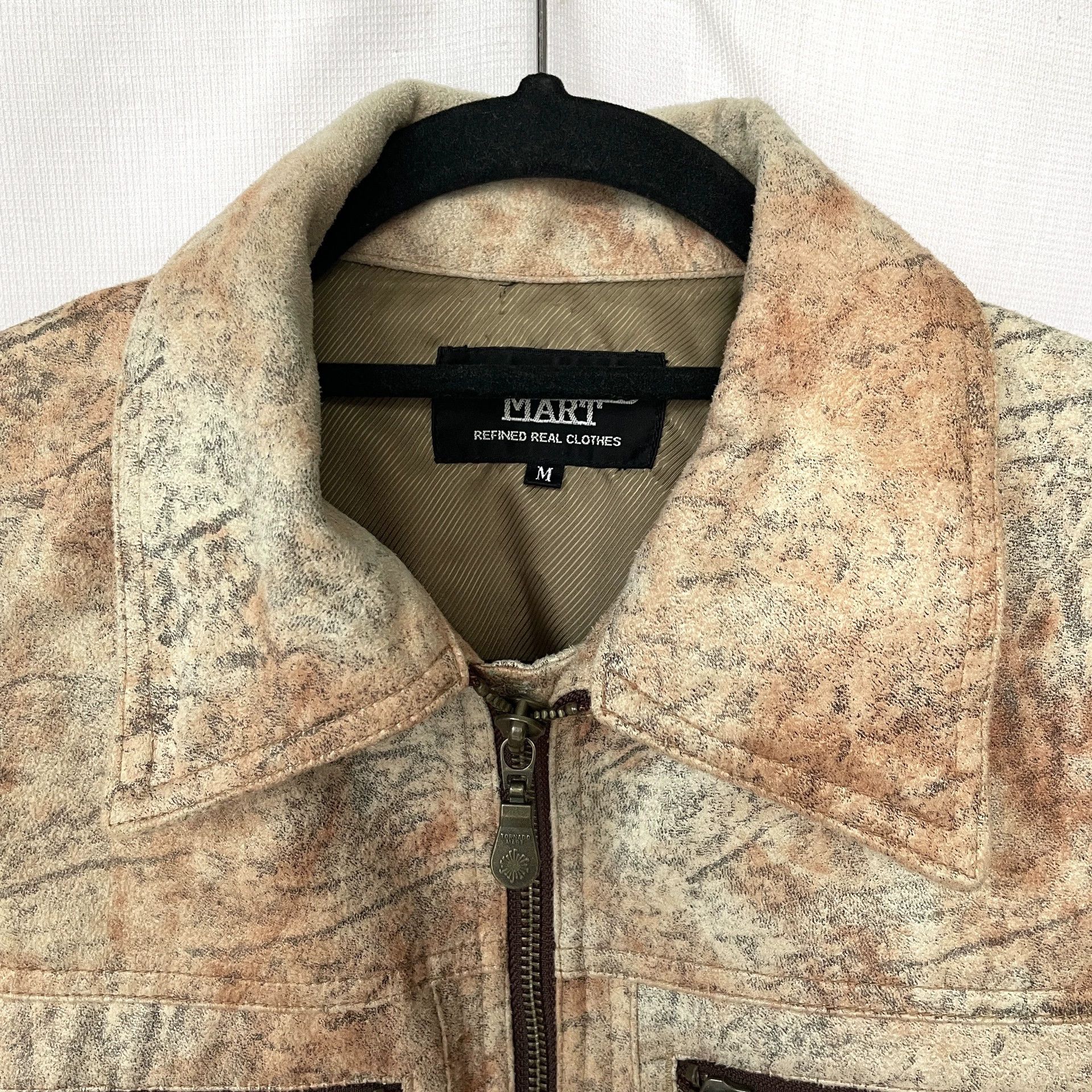 Tornado Mart Tornado Mart Vintage Suede Tie-Dye Biker Jacket Size US M / EU 48-50 / 2 - 5 Thumbnail