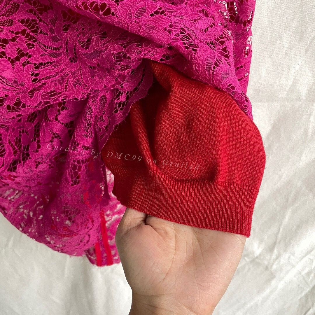 Sacai Sacai Luck Pink Lace Culottes Skirt Size 22" - 3 Thumbnail