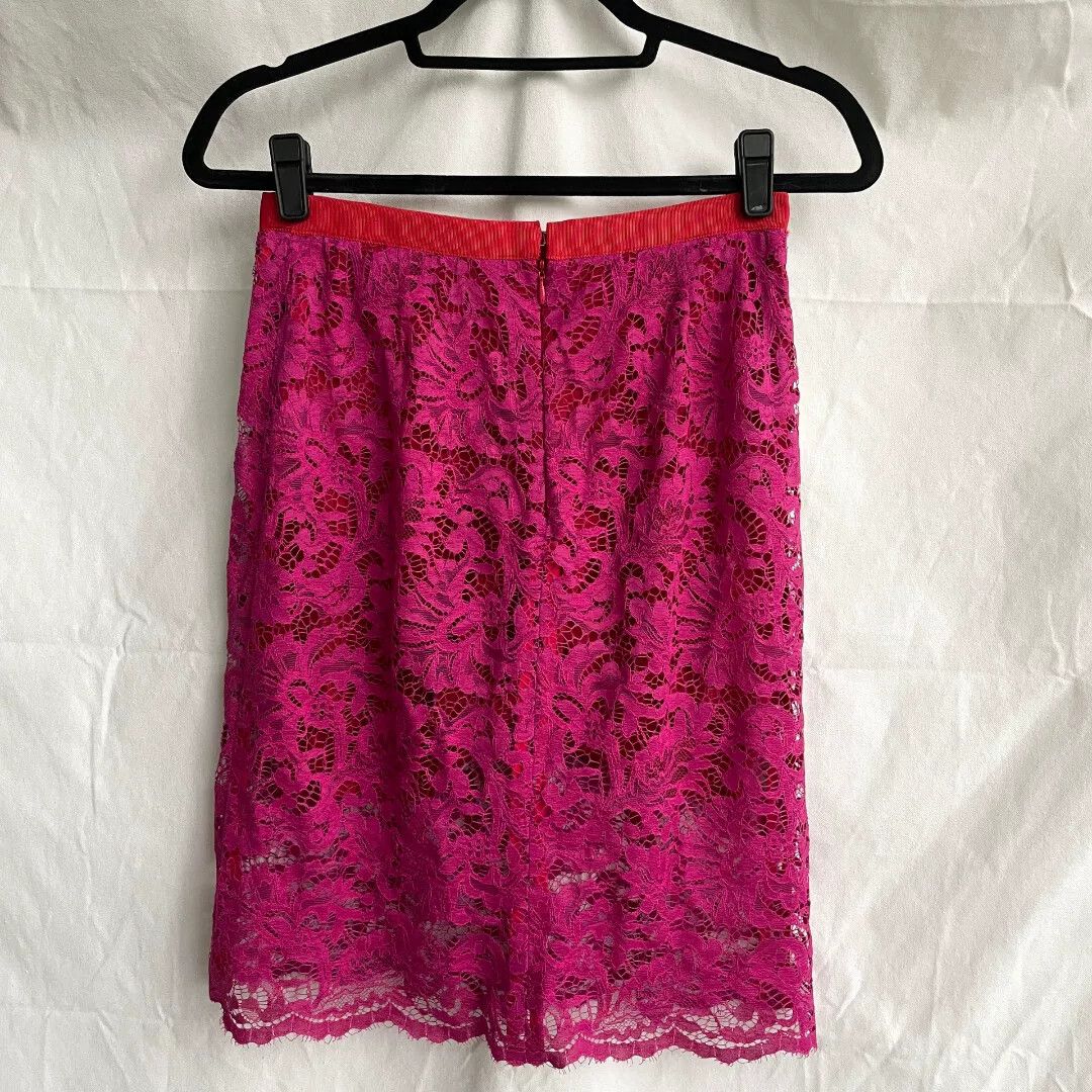 Sacai Sacai Luck Pink Lace Culottes Skirt Size 22" - 2 Thumbnail
