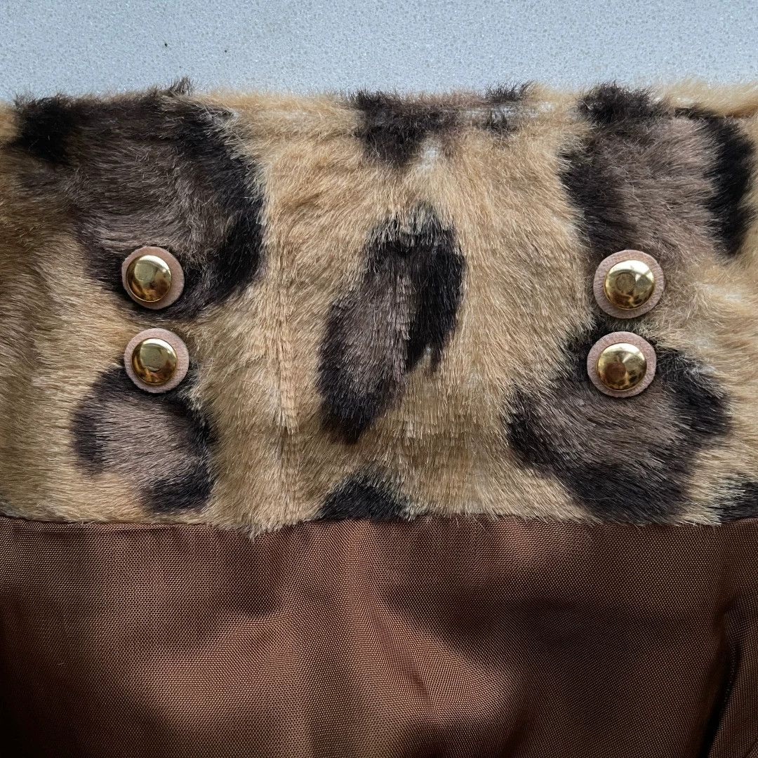 Italia Independent Vintage Leopard Fur Pencil Skirt Y2K Size 22" - 7 Thumbnail