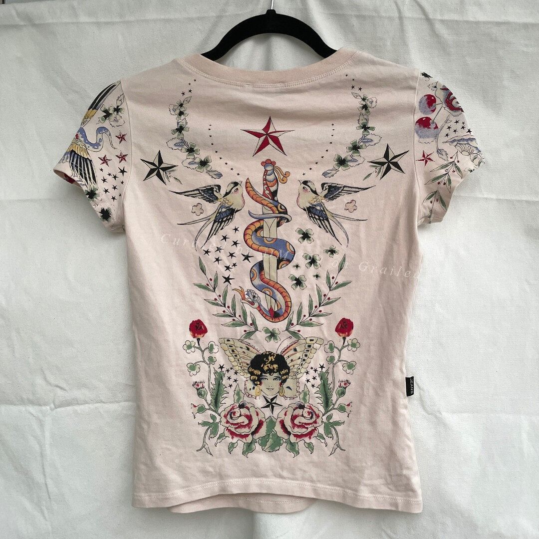 Moschino Moschino Vintage Tattoo Print Y2K Top Size S / US 4 / IT 40 - 2 Thumbnail