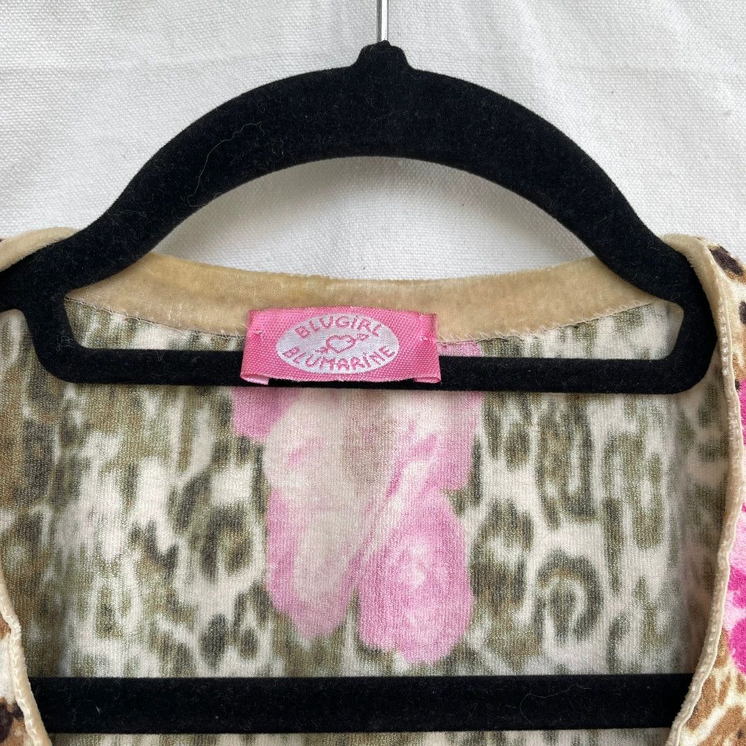 Blumarine Blumarine Leopard Floral Y2K Knit Top Size XS / US 0-2 / IT 36-38 - 4 Thumbnail