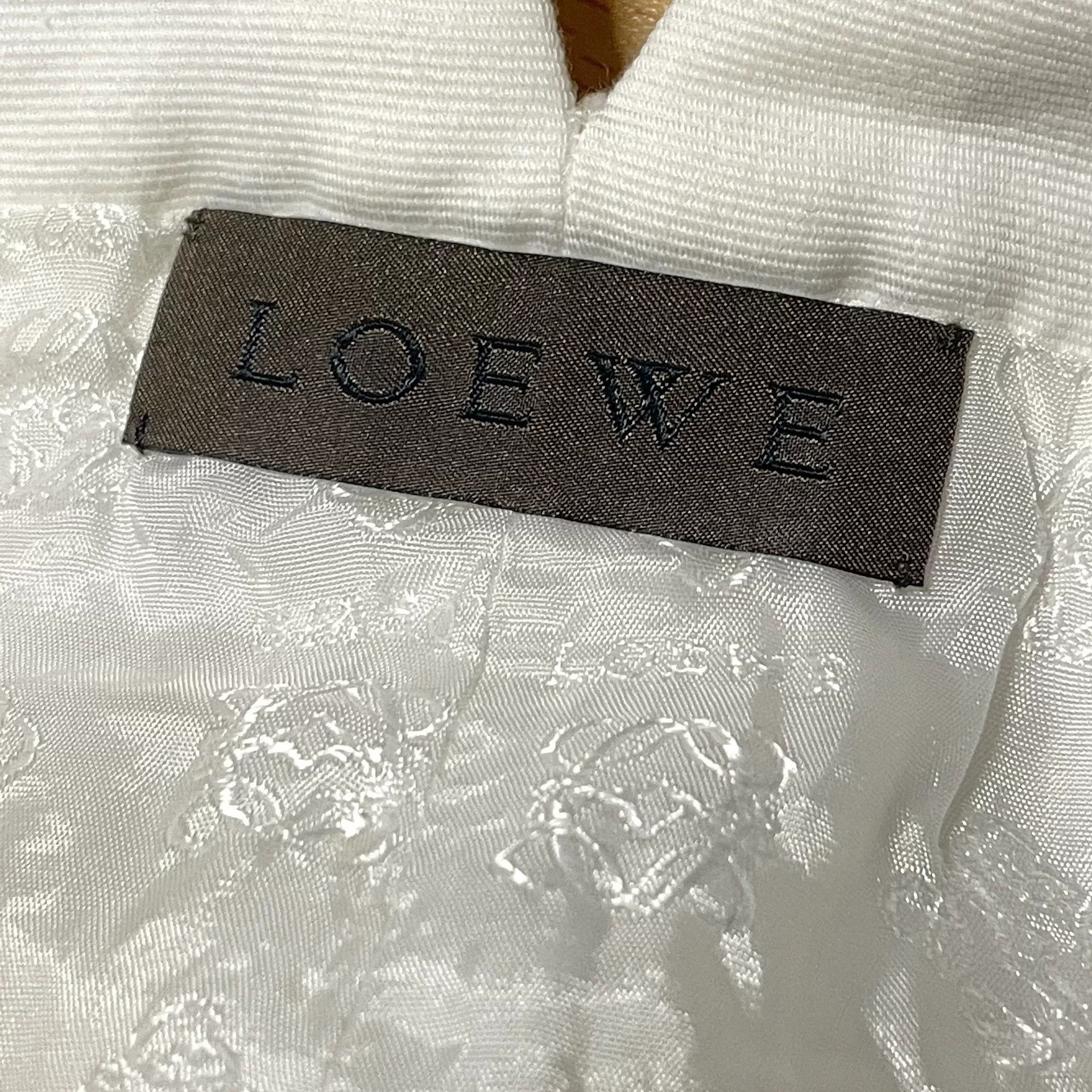 Loewe Loewe 1980s Vintage White Cotton Suit Size S / US 4 / IT 40 - 9 Thumbnail