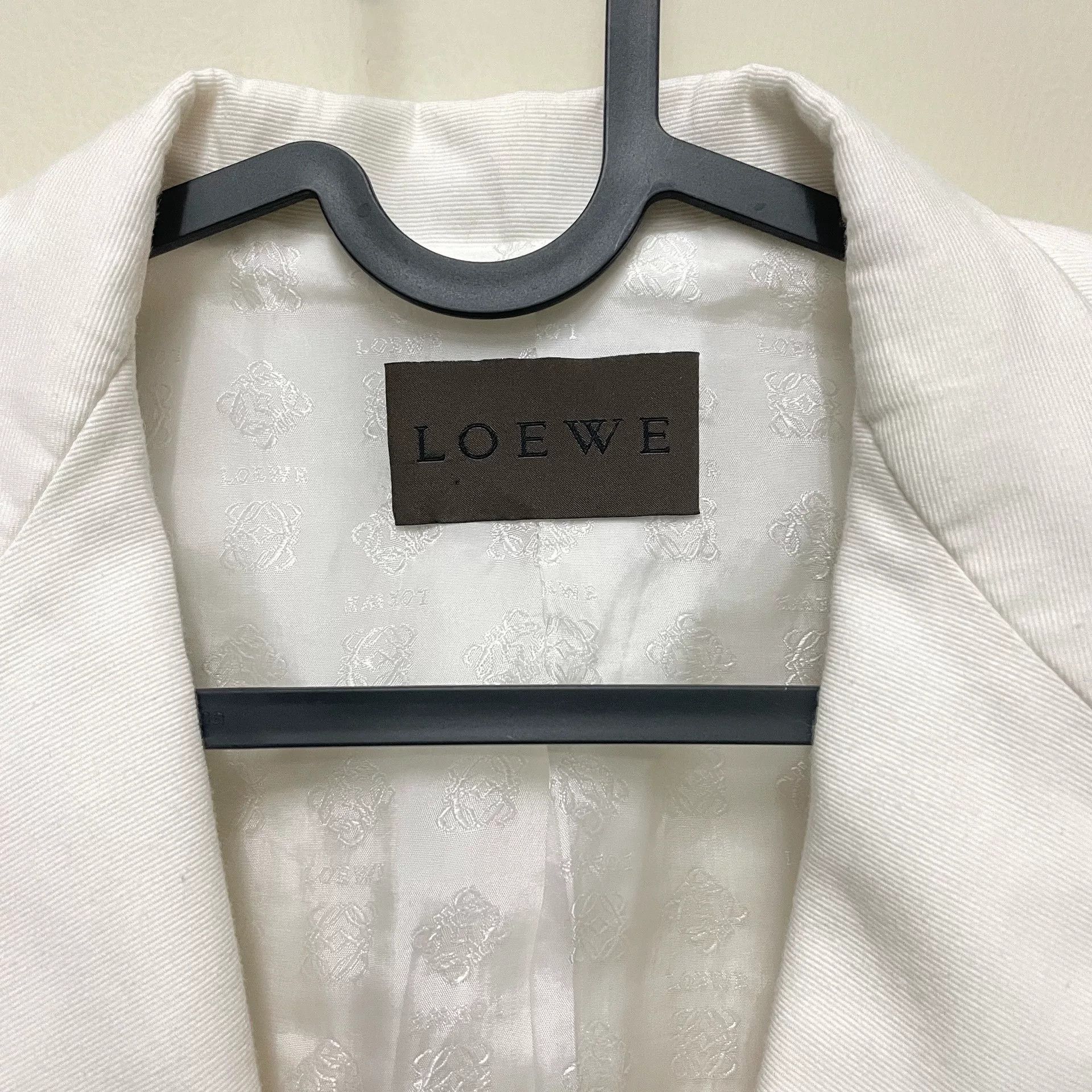 Loewe Loewe 1980s Vintage White Cotton Suit Size S / US 4 / IT 40 - 4 Thumbnail