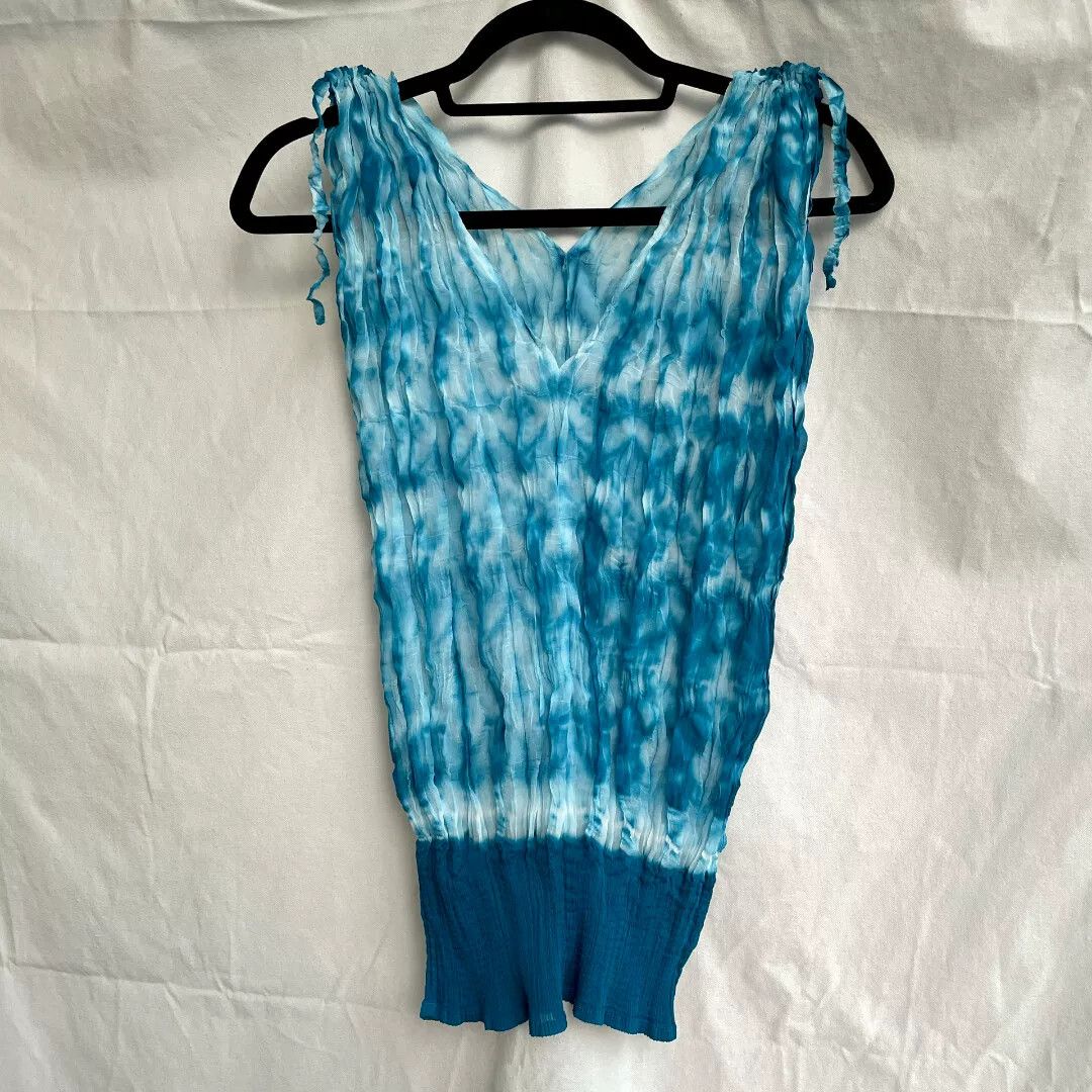 Pleats Please Issey Miyake Issey Miyake Pleated Tie-Dye Drawstring Vest Size M / US 6-8 / IT 42-44 - 2 Thumbnail