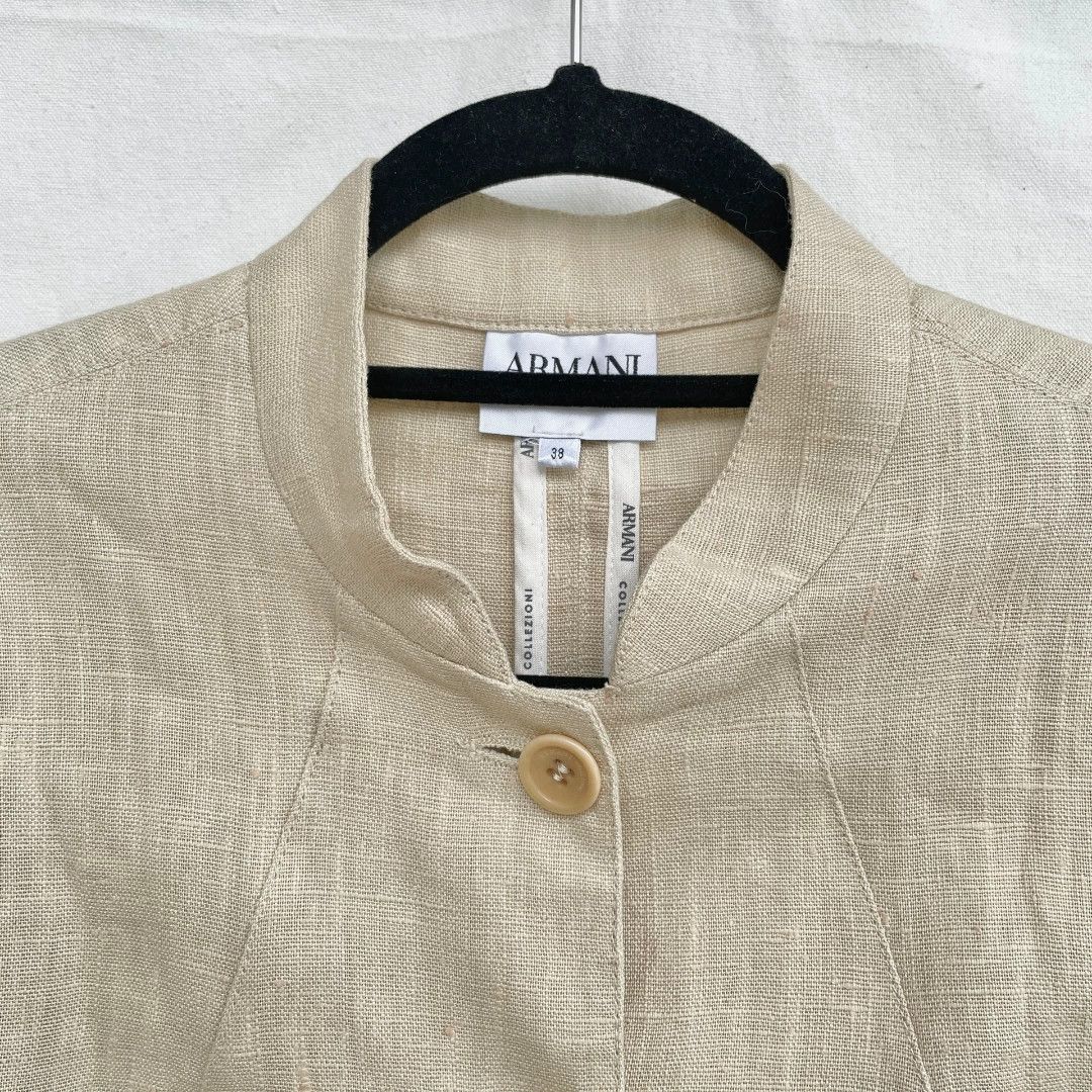 Armani ARMANI 1970s Vintage Stand Collar Blazer Size US M / EU 48-50 / 2 - 4 Thumbnail