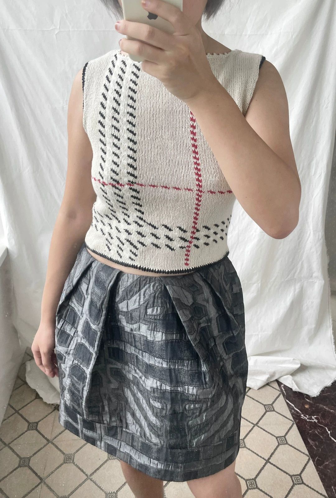 Issey Miyake Issey Miyake 1990s Relief Pattern Skirt Size 38" / US 16 / IT 52 - 8 Thumbnail