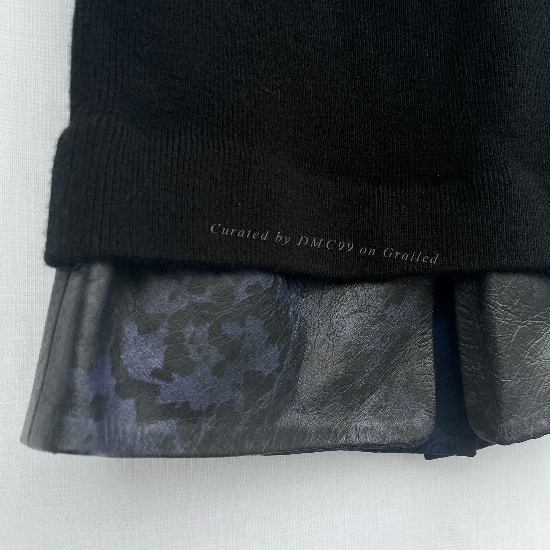 Toga Pulla TOGA PULLA Knit Lambskin Patchwork Skirt Size 34" / US 12 / IT 48 - 4 Thumbnail