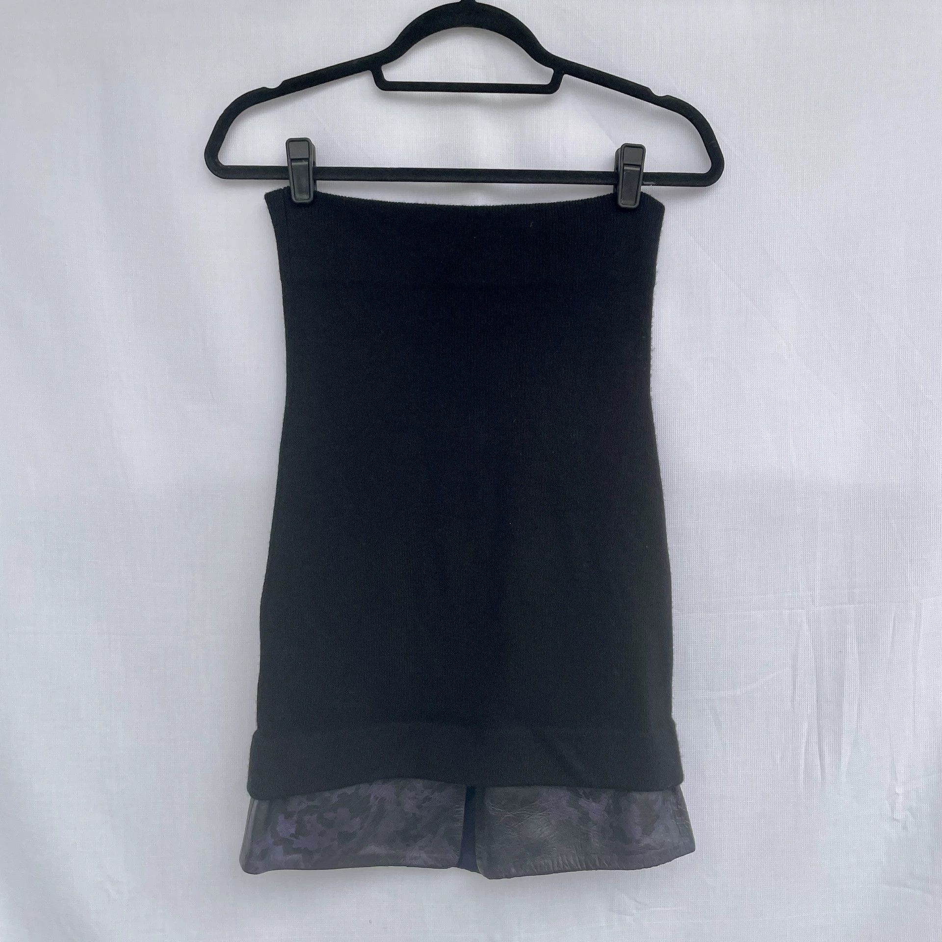Toga Pulla TOGA PULLA Knit Lambskin Patchwork Skirt Size 34" / US 12 / IT 48 - 2 Thumbnail