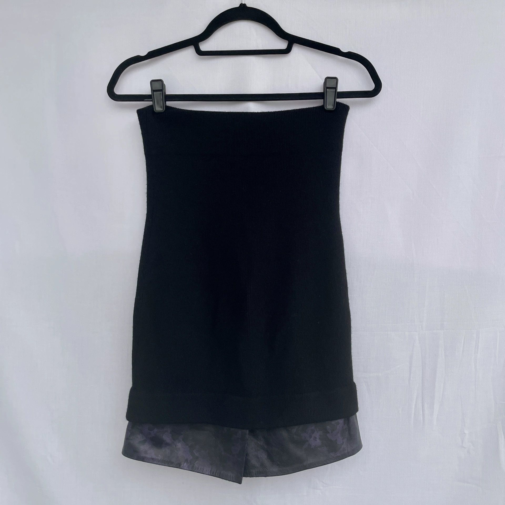 Toga Pulla TOGA PULLA Knit Lambskin Patchwork Skirt Size 34" / US 12 / IT 48 - 3 Thumbnail