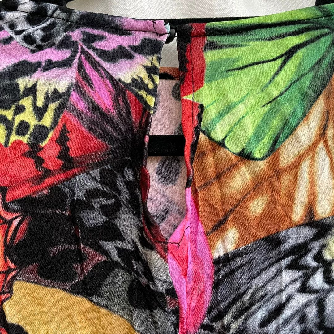 Versace Versace Vintage 90s Butterfly Top Size L / US 10 / IT 46 - 4 Thumbnail