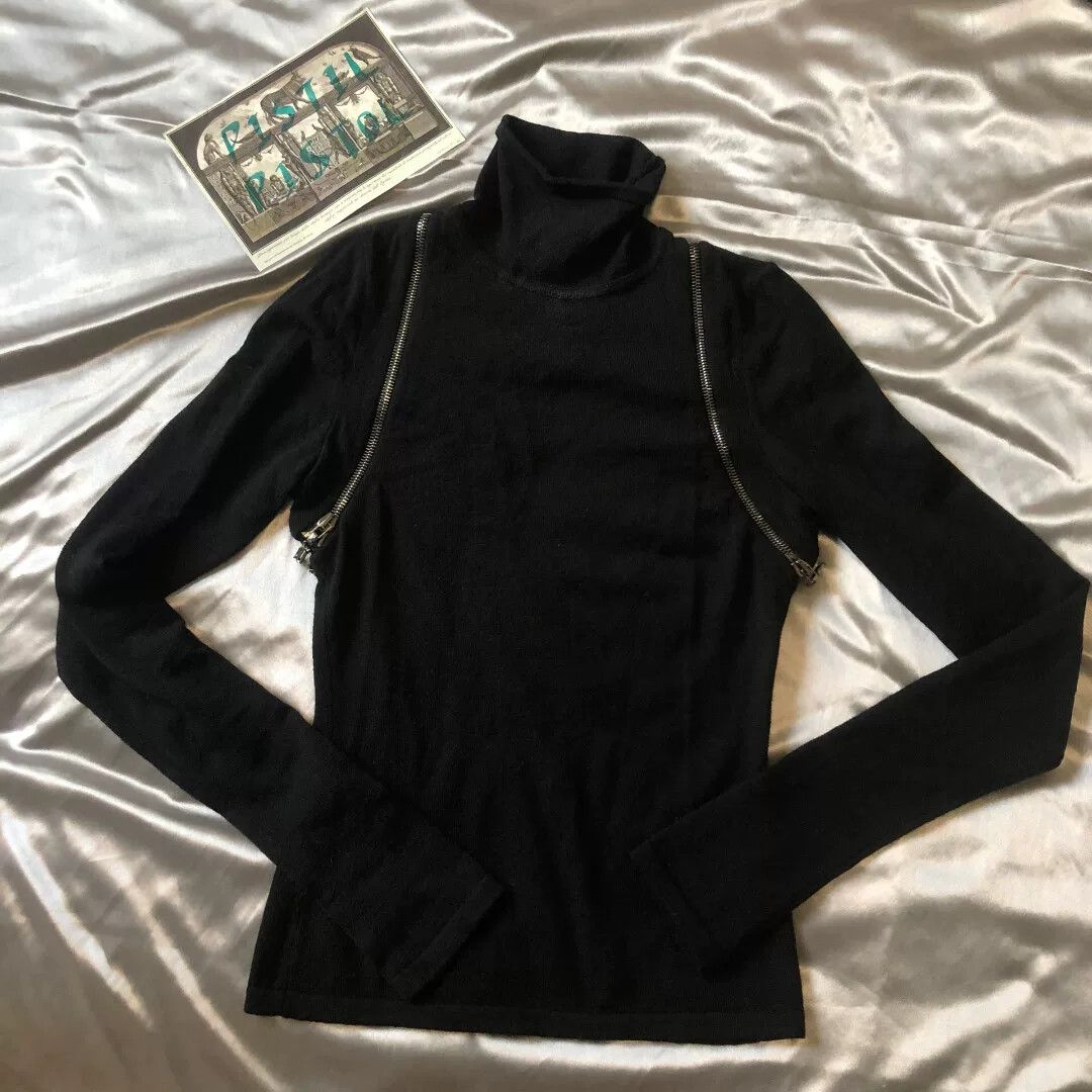 Versace Versace Vintage Knit Zipper Sleeve Top Size S / US 4 / IT 40 - 4 Thumbnail