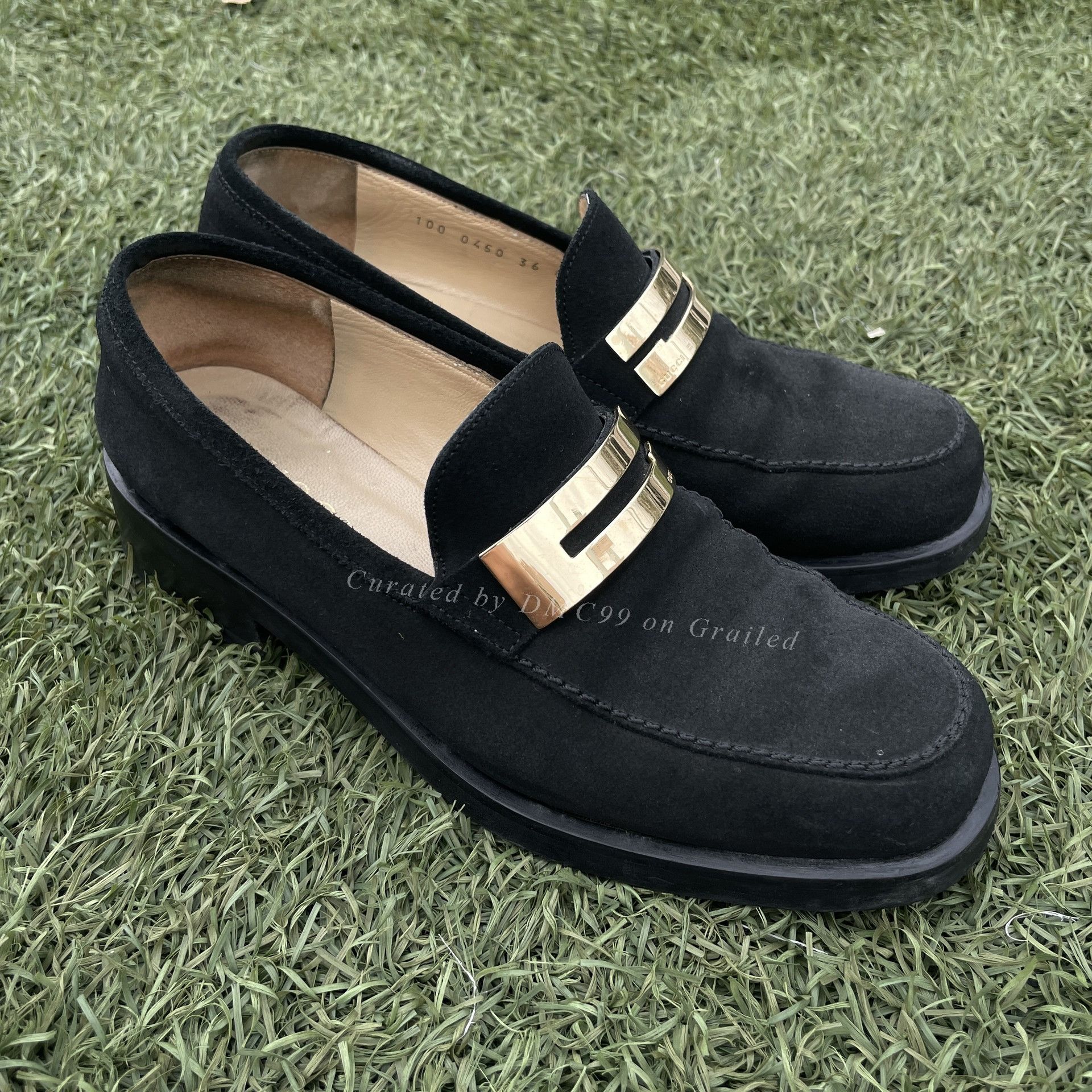 Gucci Gucci Vintage Horsebit Gold Buckle Loafers Size US 5 / IT 35 - 2 Thumbnail