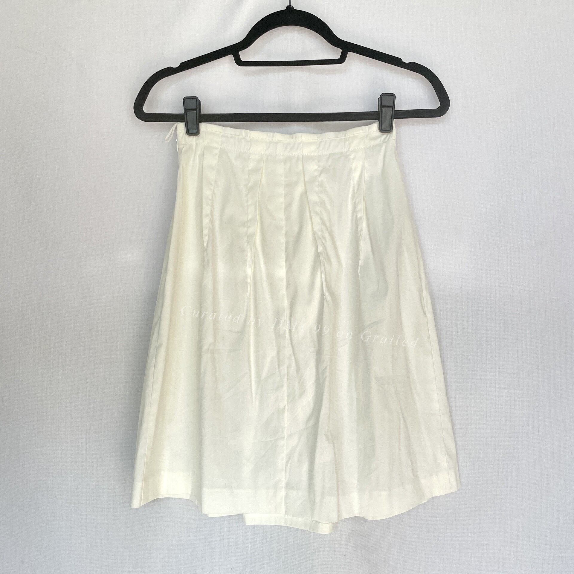 Miu Miu MiuMiu Cream White Pleated 3D Flower Skirt Size 36" / US 14 / IT 50 - 2 Thumbnail