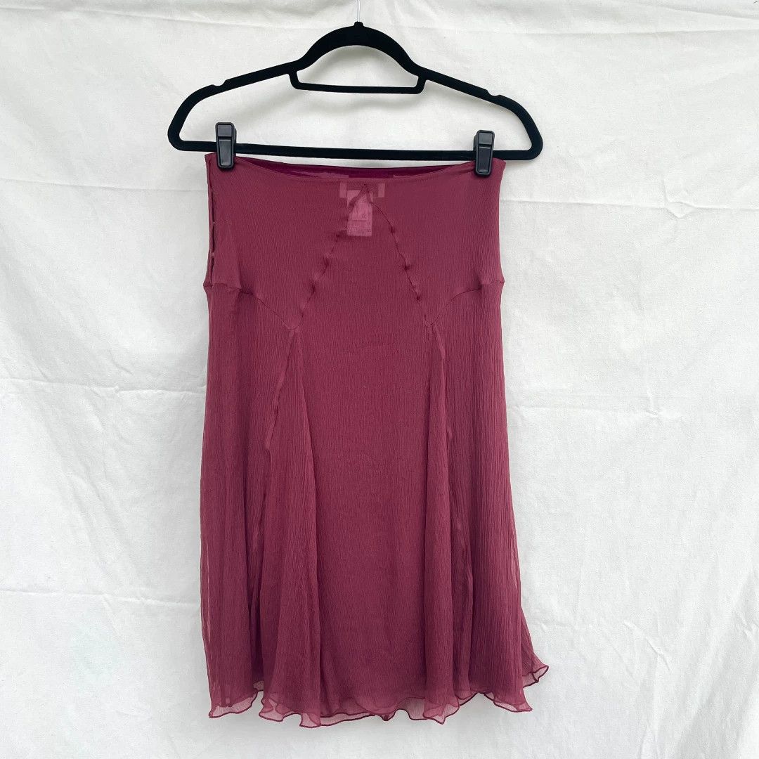 Blumarine Blumarine 1990s Silk Skirt Size 40" / US 18 - 2 Thumbnail