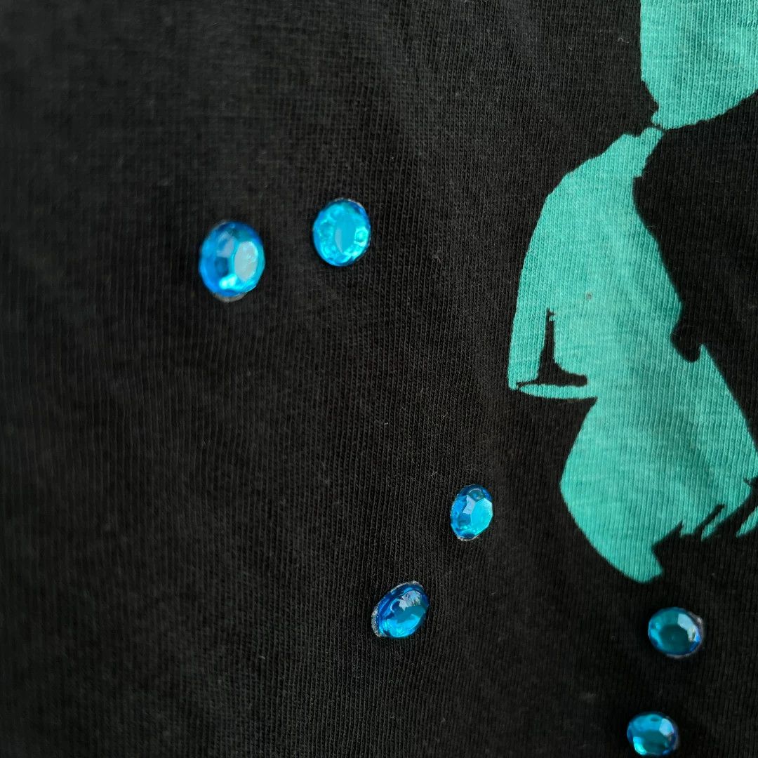 Moschino Moschino Vintage Rock Print Rhinestone T-shirt Size S / US 4 / IT 40 - 3 Thumbnail