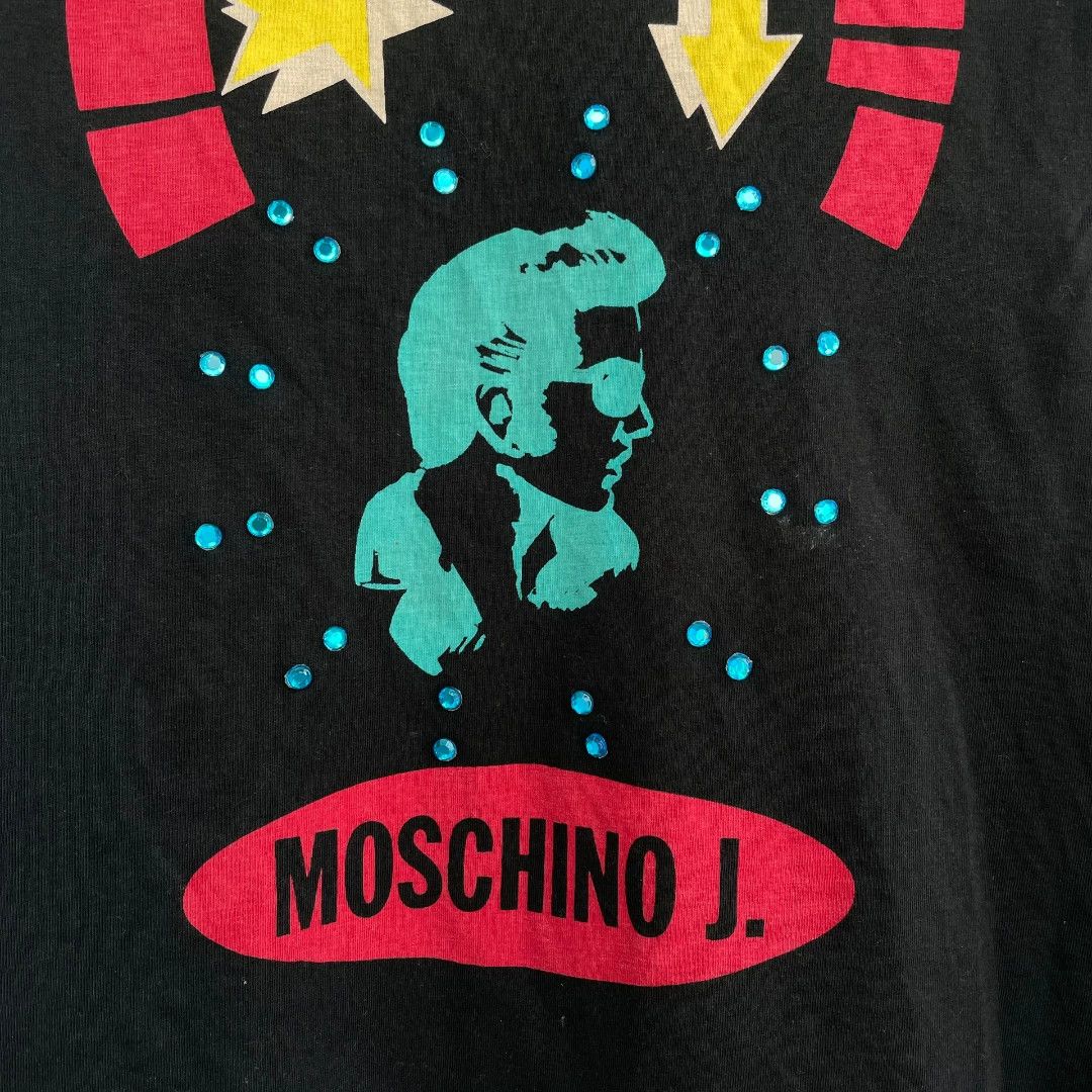 Moschino Moschino Vintage Rock Print Rhinestone T-shirt Size S / US 4 / IT 40 - 2 Thumbnail