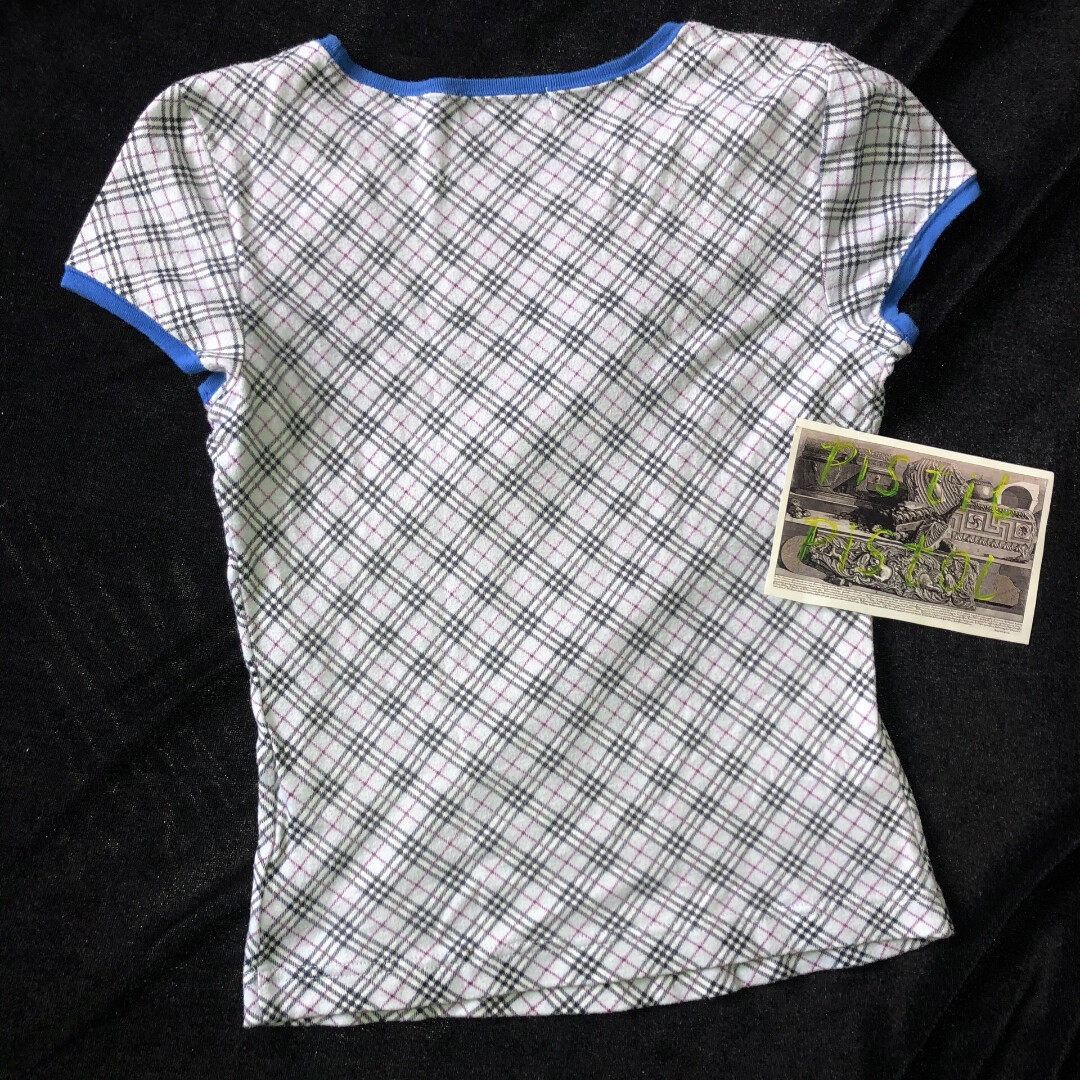Burberry Burberry Vintage Y2K 90s Baby Blue T-shirt Size M / US 6-8 / IT 42-44 - 2 Thumbnail
