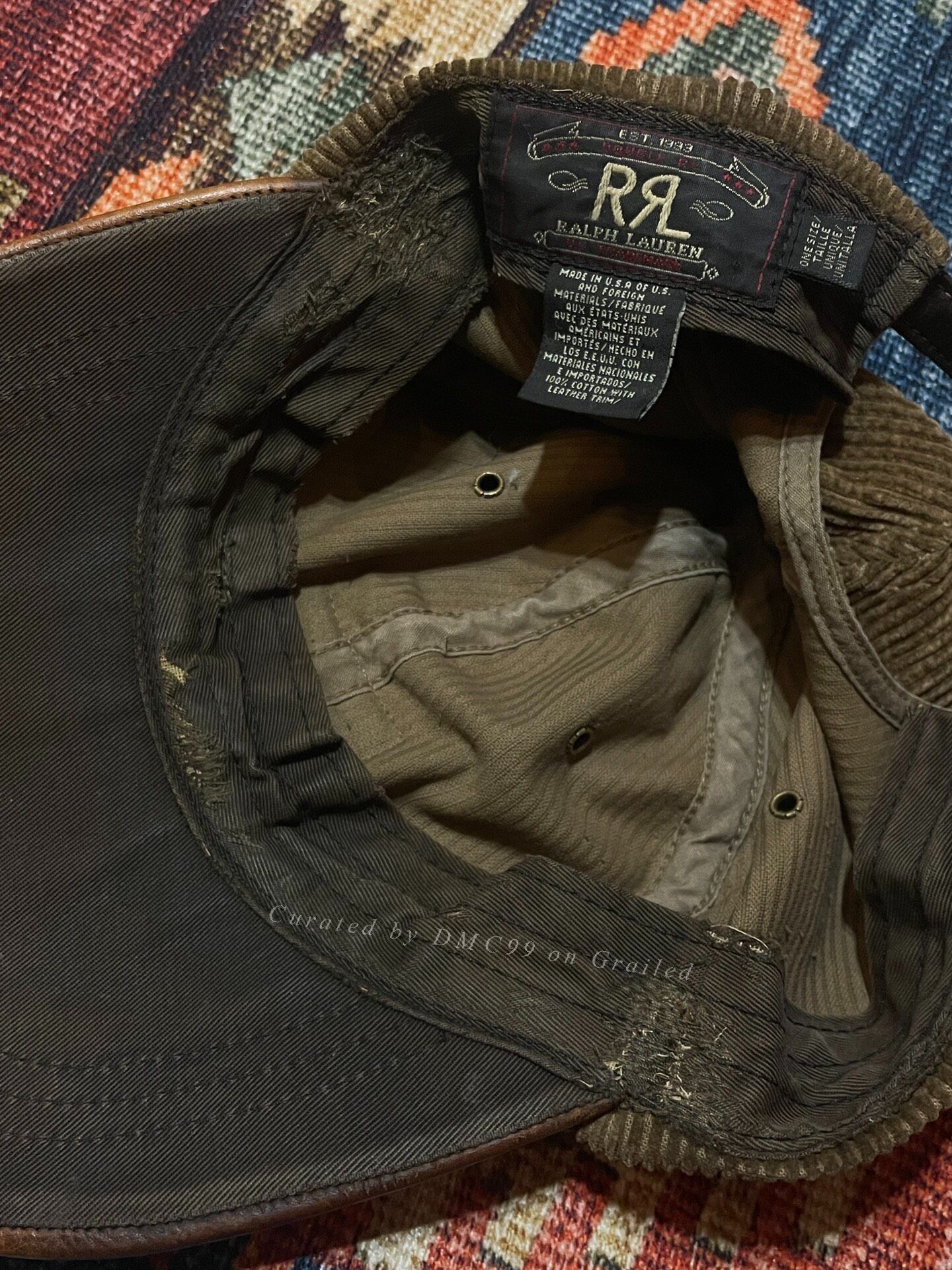 RRL Ralph Lauren RRL Leather Brim Baseball Cap Size ONE SIZE - 6 Thumbnail