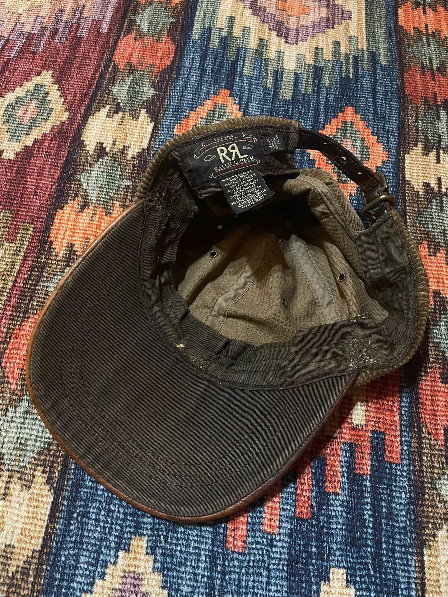 RRL Ralph Lauren RRL Leather Brim Baseball Cap Size ONE SIZE - 4 Thumbnail