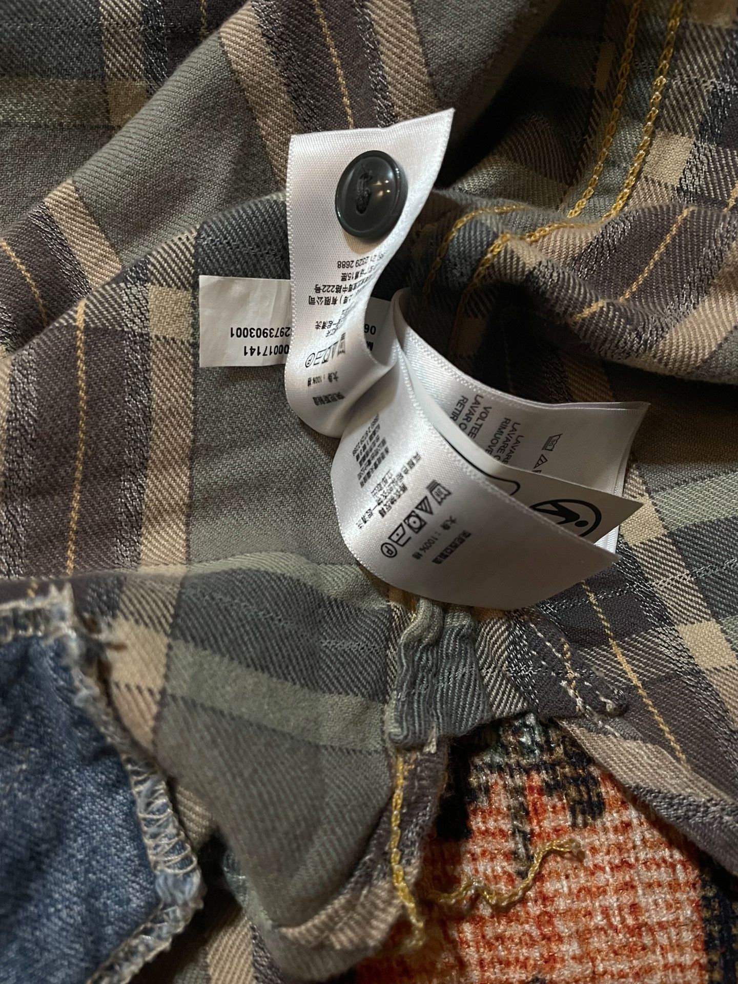 RRL Ralph Lauren RRL Distressed Patchwork Plaid Work Shirt Size US M / EU 48-50 / 2 - 6 Thumbnail