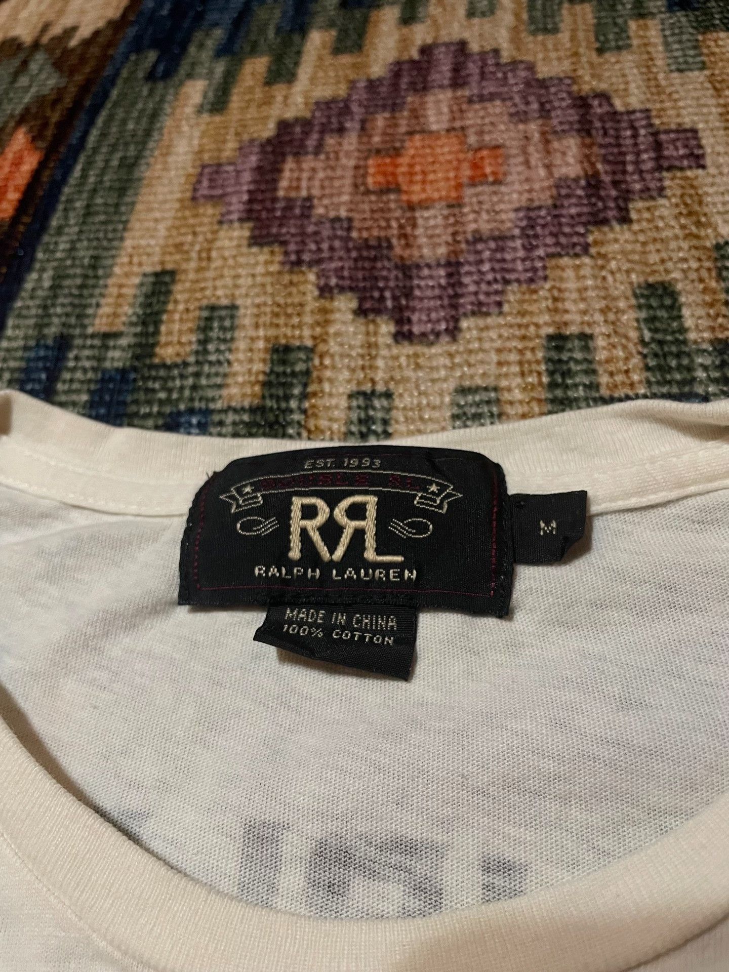 RRL Ralph Lauren RRL Vintage Western Cowboy Print T-Shirt Size US M / EU 48-50 / 2 - 4 Thumbnail