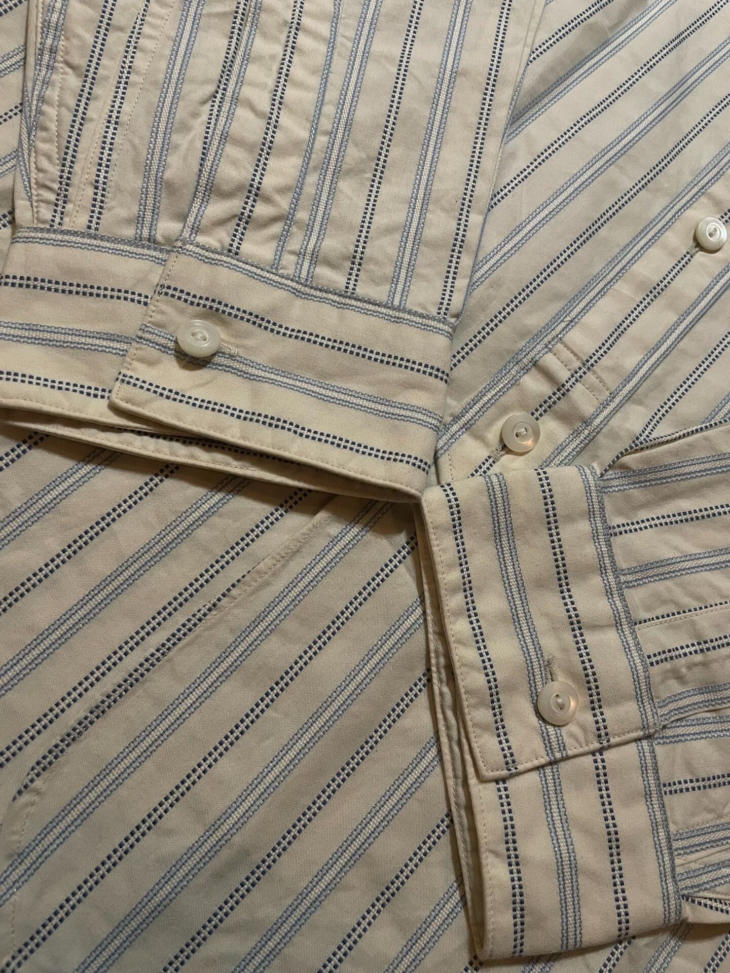 RRL Ralph Lauren RRL Rare Vintage Striped Work Shirt Size US L / EU 52-54 / 3 - 5 Thumbnail