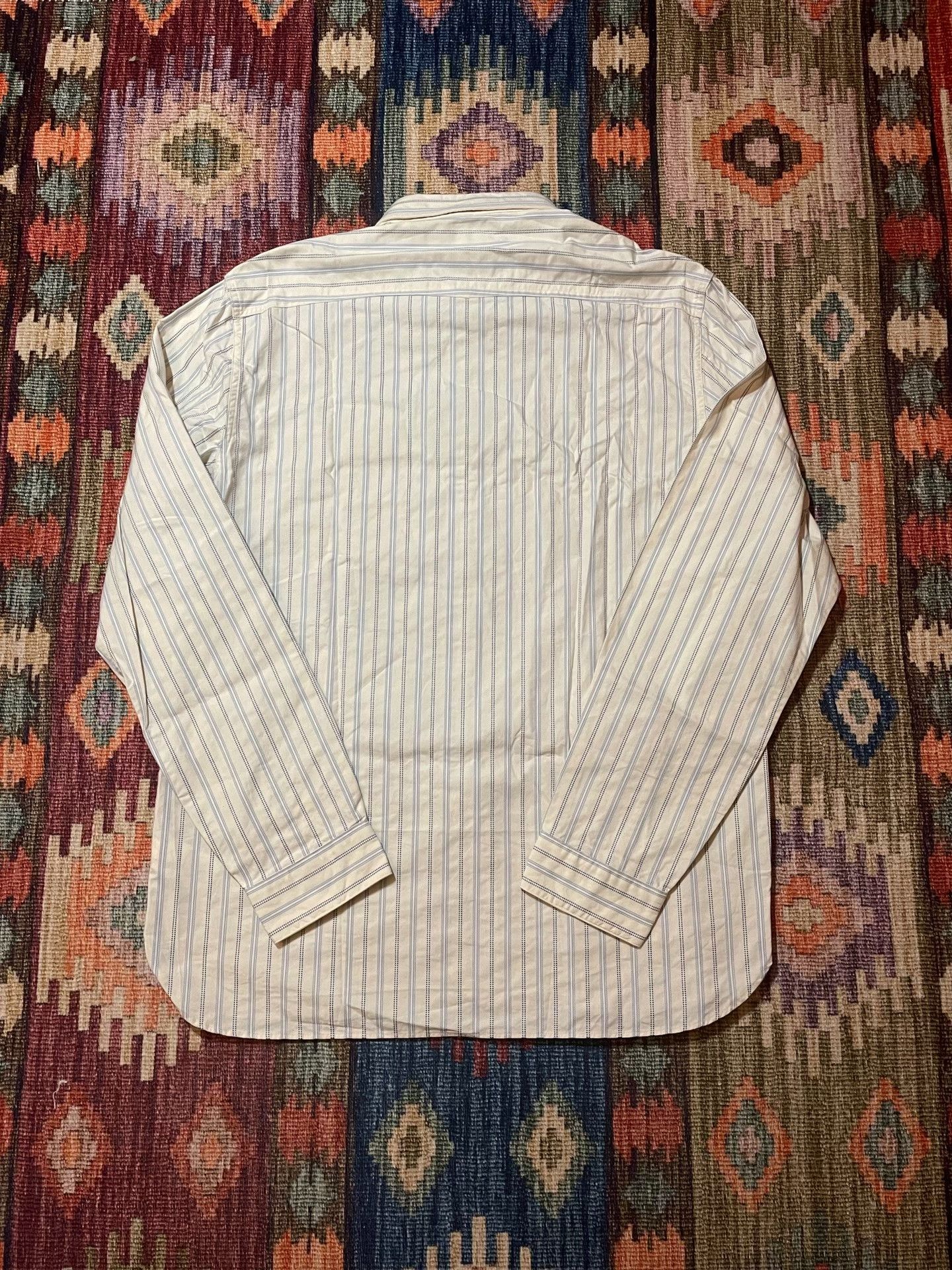 RRL Ralph Lauren RRL Rare Vintage Striped Work Shirt Size US L / EU 52-54 / 3 - 2 Thumbnail
