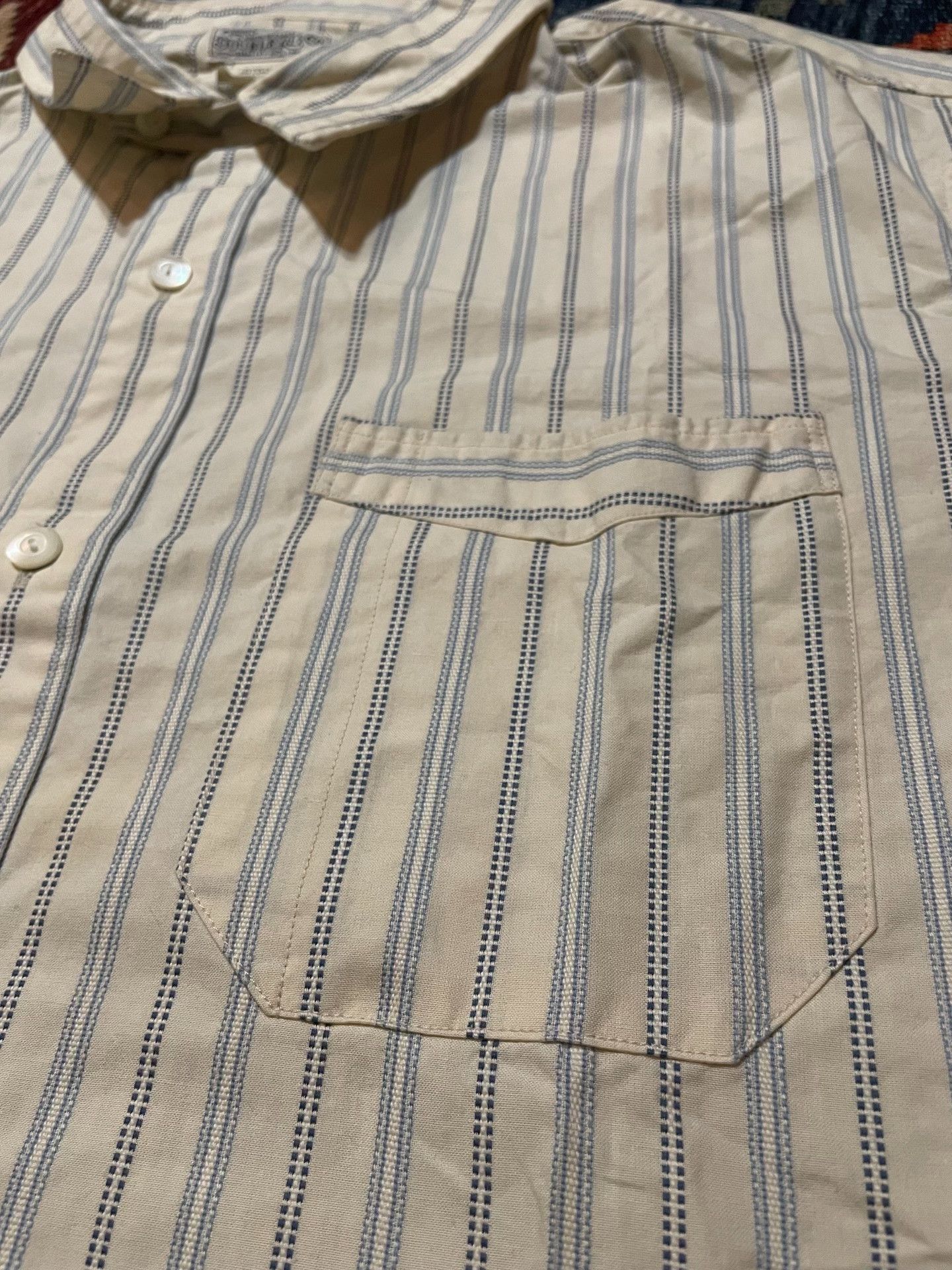 RRL Ralph Lauren RRL Rare Vintage Striped Work Shirt Size US L / EU 52-54 / 3 - 4 Thumbnail