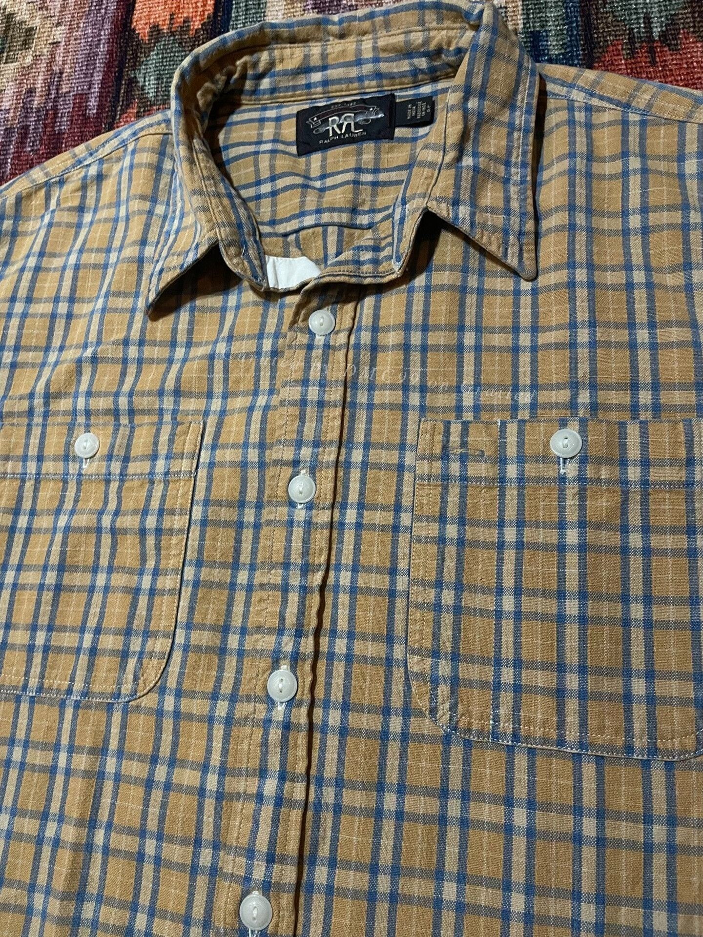 RRL Ralph Lauren RRL Plaid Work Shirt L Size Size US L / EU 52-54 / 3 - 4 Thumbnail