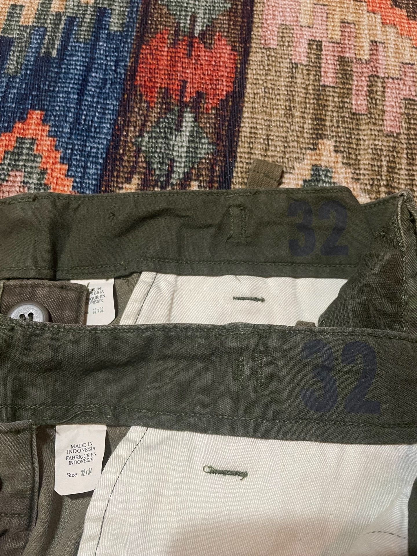 RRL Ralph Lauren RRL Twill Distressed Camo Cargo Pants Size US 34 / EU 50 - 2 Thumbnail