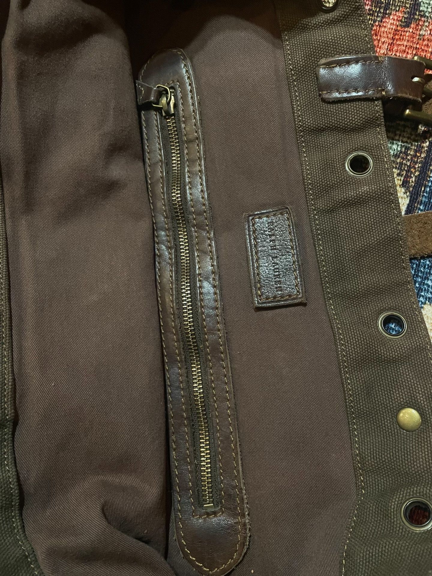 Polo Ralph Lauren RALPH LAUREN POLO Vintage Canvas Leather Tote Size ONE SIZE - 8 Thumbnail