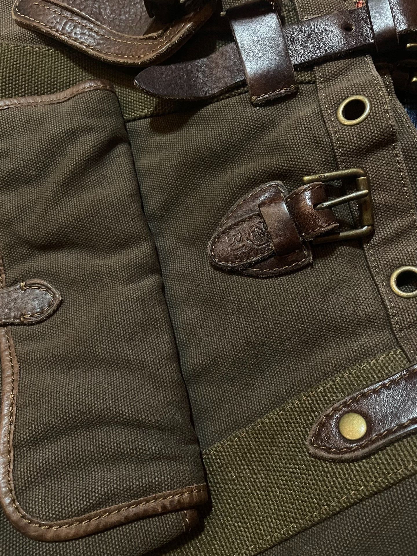 Polo Ralph Lauren RALPH LAUREN POLO Vintage Canvas Leather Tote Size ONE SIZE - 6 Thumbnail