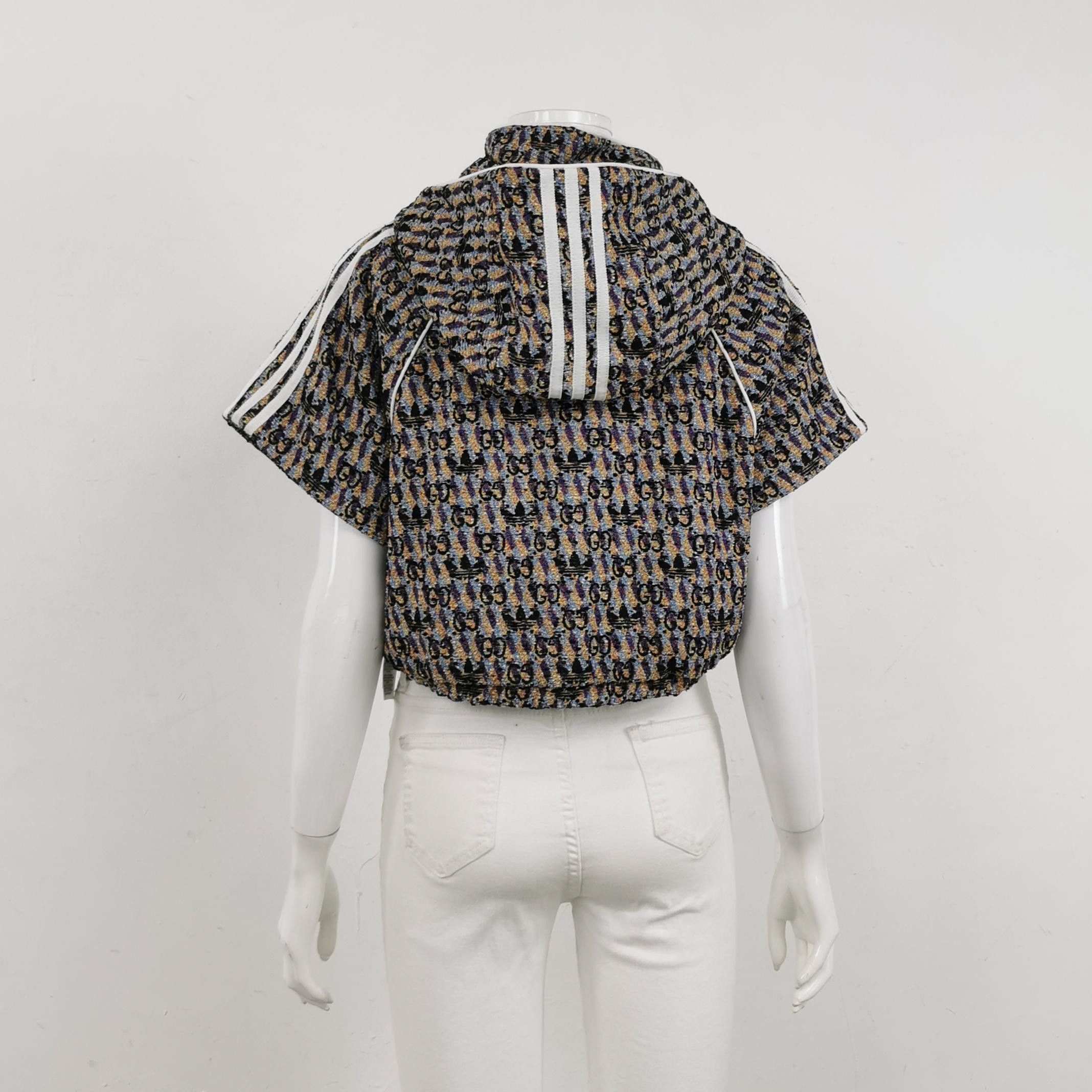 Gucci Adidas x Gucci Monogram Hooded Jacket Size 38 Size XS / US 0-2 / IT 36-38 - 2 Thumbnail
