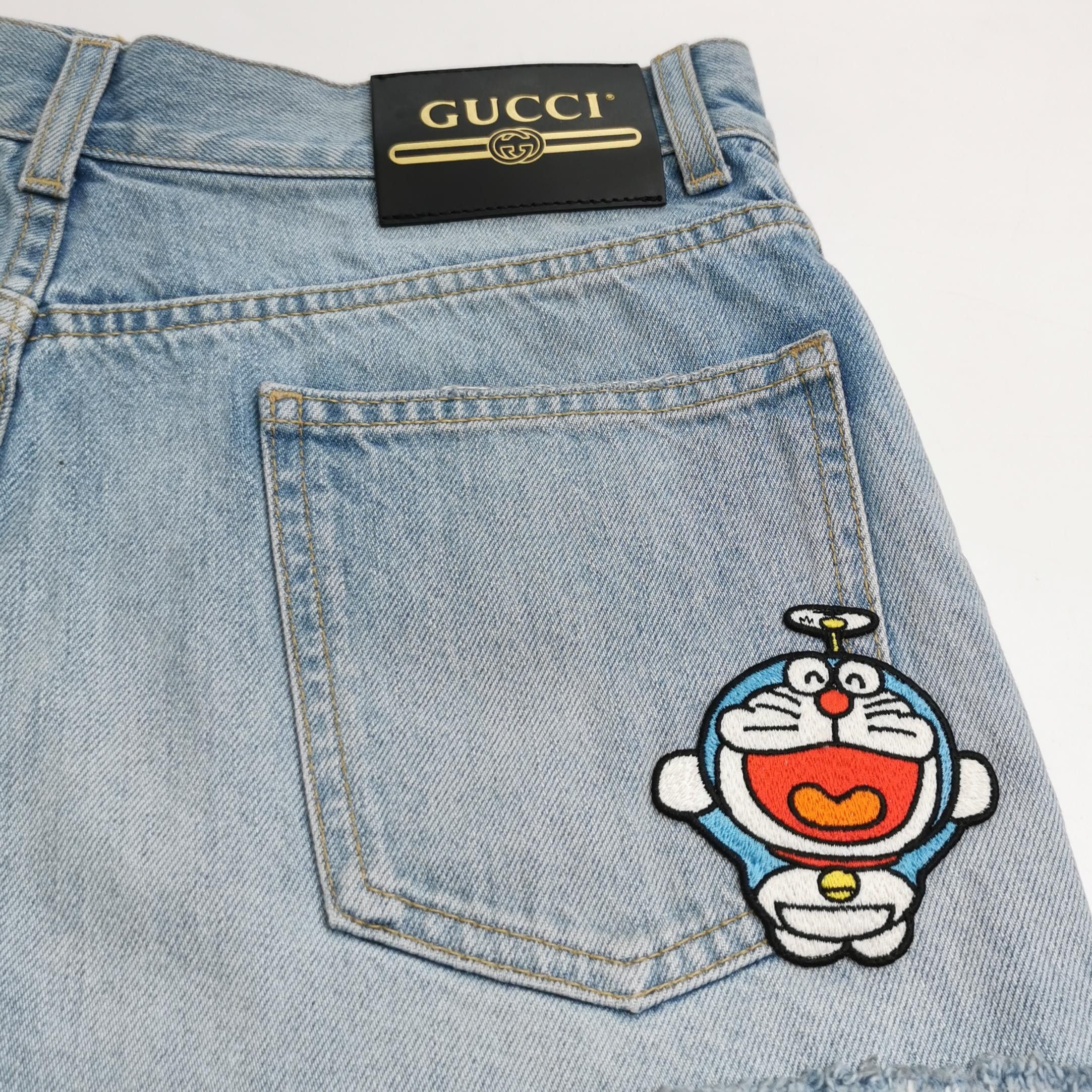 Gucci Gucci x Doraemon Denim Shorts Size 26 Size 26" / US 2 / IT 38 - 3 Thumbnail
