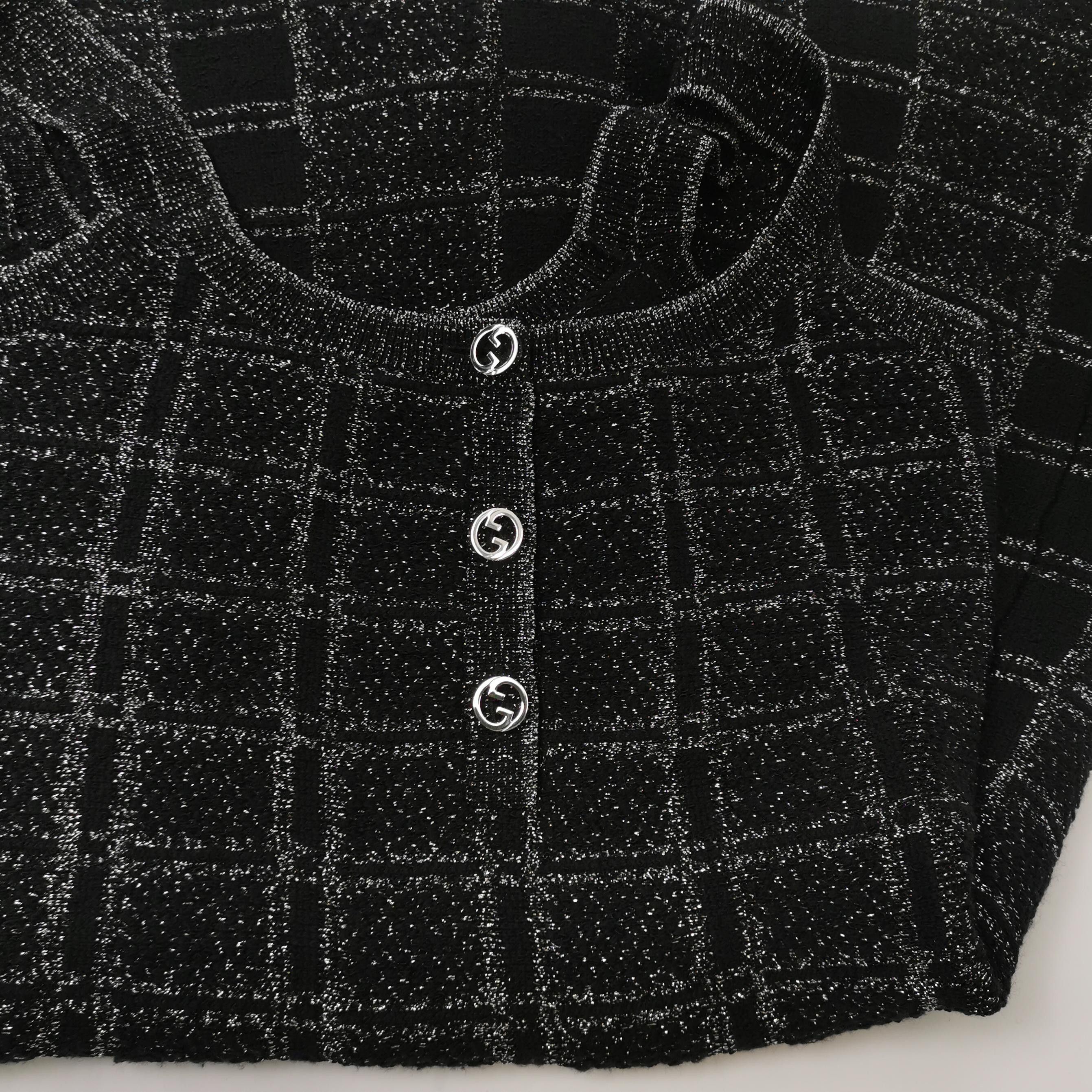 Gucci Gucci Metallic Knit Interlocking G Button Mini Dress Size S Size S / US 4 / IT 40 - 3 Thumbnail