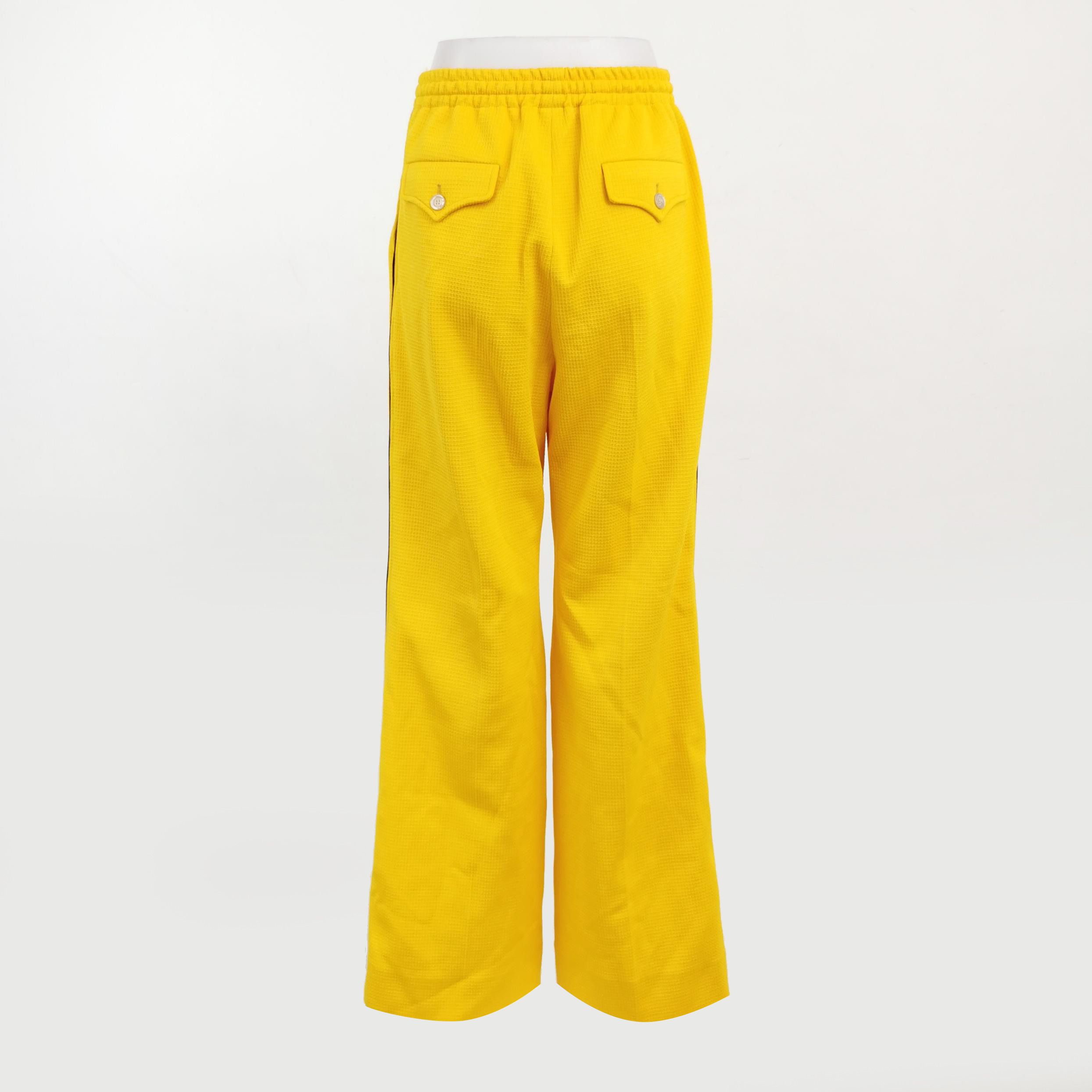 Adidas × Gucci Gucci x Adidas Yellow Waffle Track Pants Size 40 Size 27" / US 4 / IT 40 - 2 Thumbnail