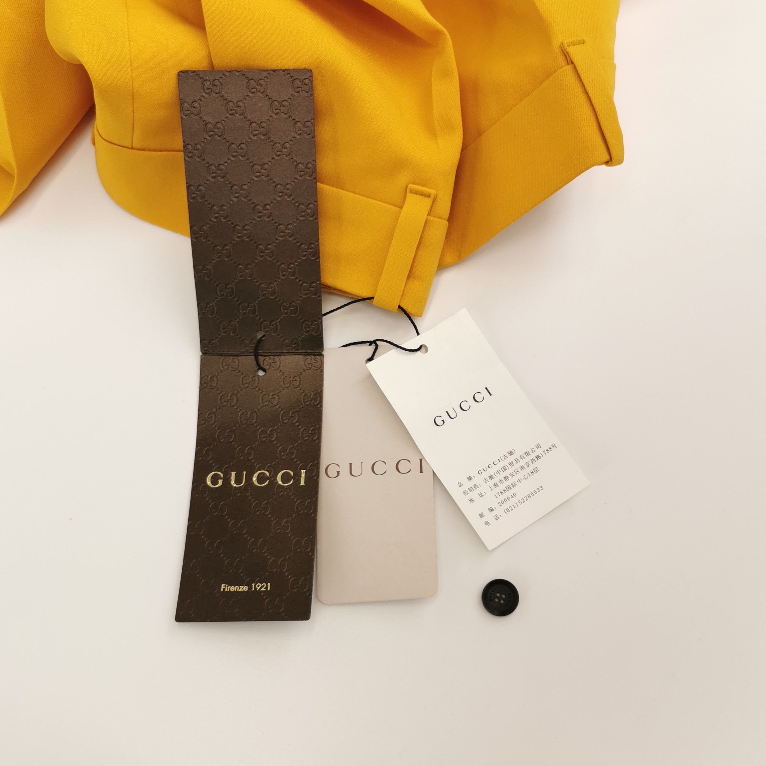Gucci Gucci Yellow Wool Blend Pants Size 40 Size 27" / US 4 / IT 40 - 3 Thumbnail