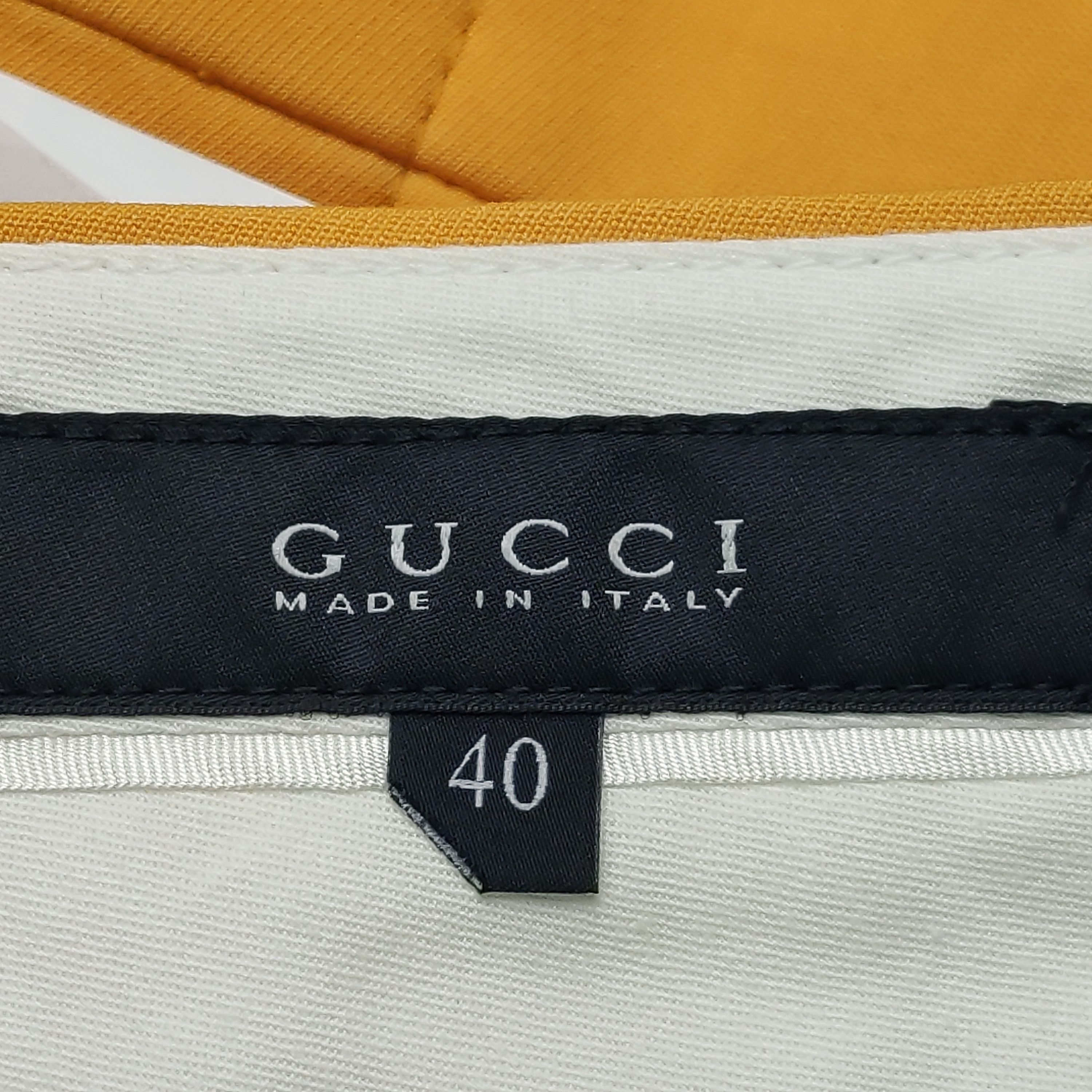 Gucci Gucci Yellow Wool Blend Pants Size 40 Size 27" / US 4 / IT 40 - 4 Thumbnail
