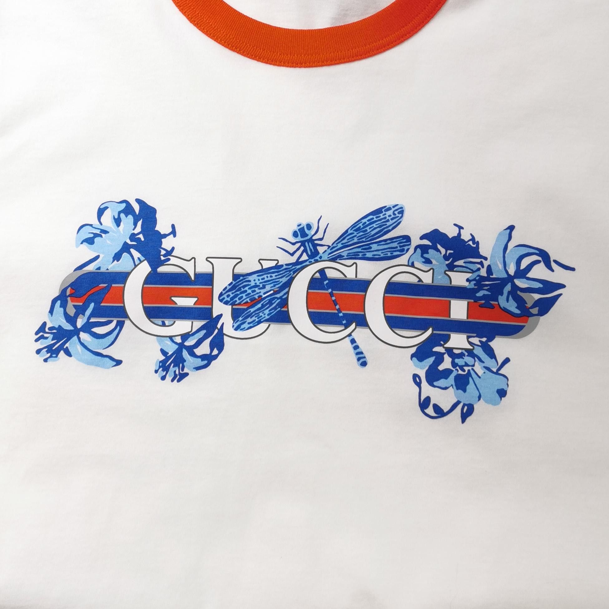 Gucci Gucci Dragonfly Logo T-Shirt Size M Size US M / EU 48-50 / 2 - 3 Thumbnail