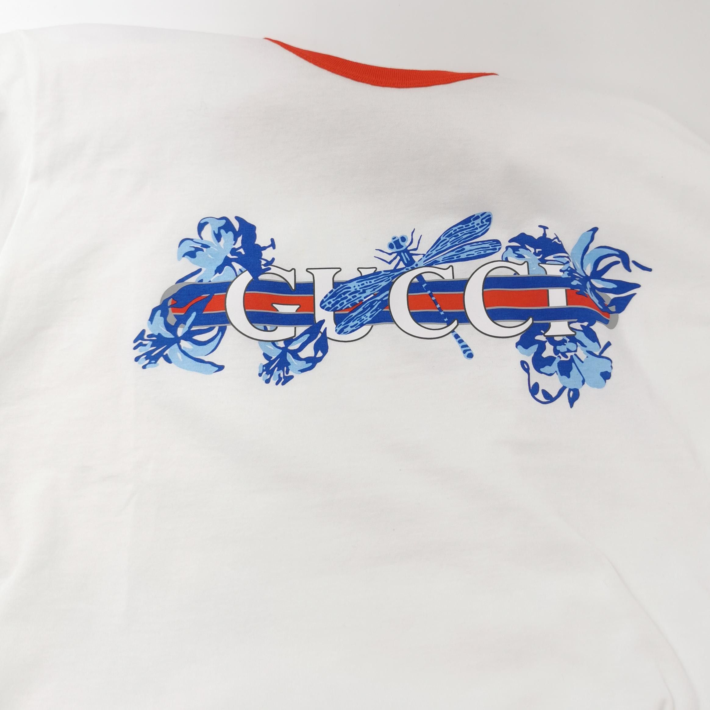Gucci Gucci Logo Graphic Short Sleeve T-Shirt Size L Size US L / EU 52-54 / 3 - 3 Thumbnail