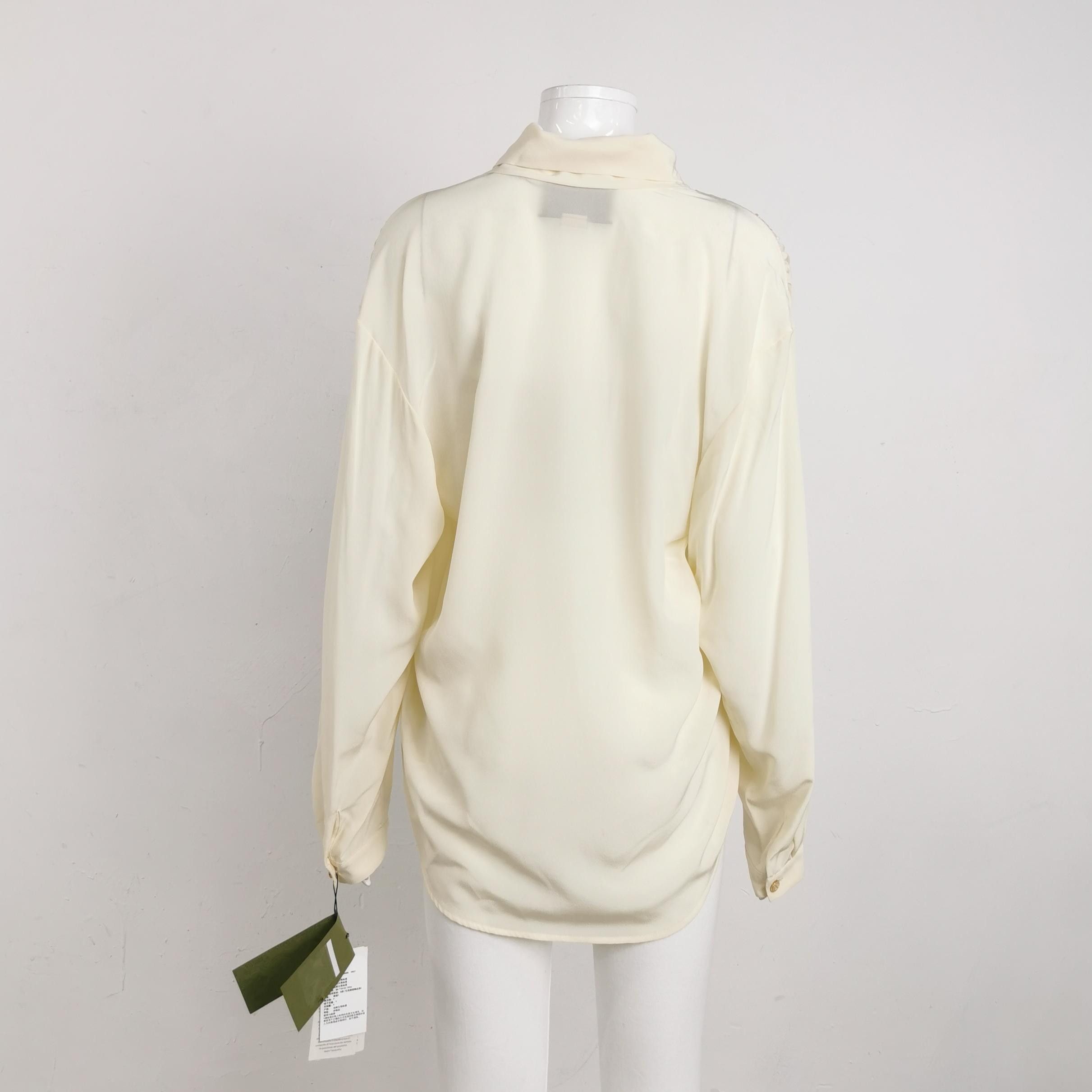 Gucci Gucci Silk Tie-Neck Blouse Size IT 42 Size M / US 6-8 / IT 42-44 - 2 Thumbnail