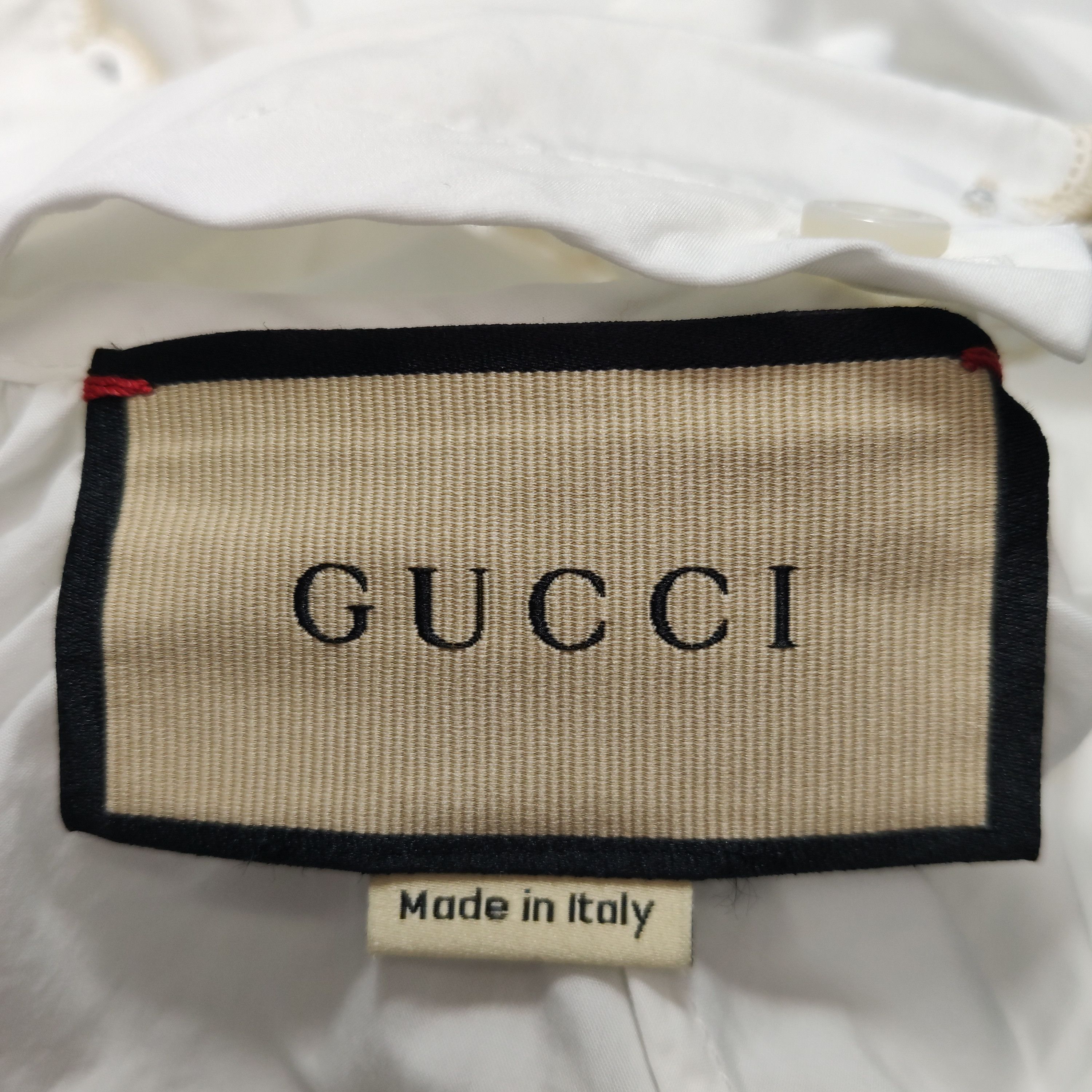 Gucci Gucci Crystal Collar White Blouse Size 40 Size S / US 4 / IT 40 - 5 Thumbnail