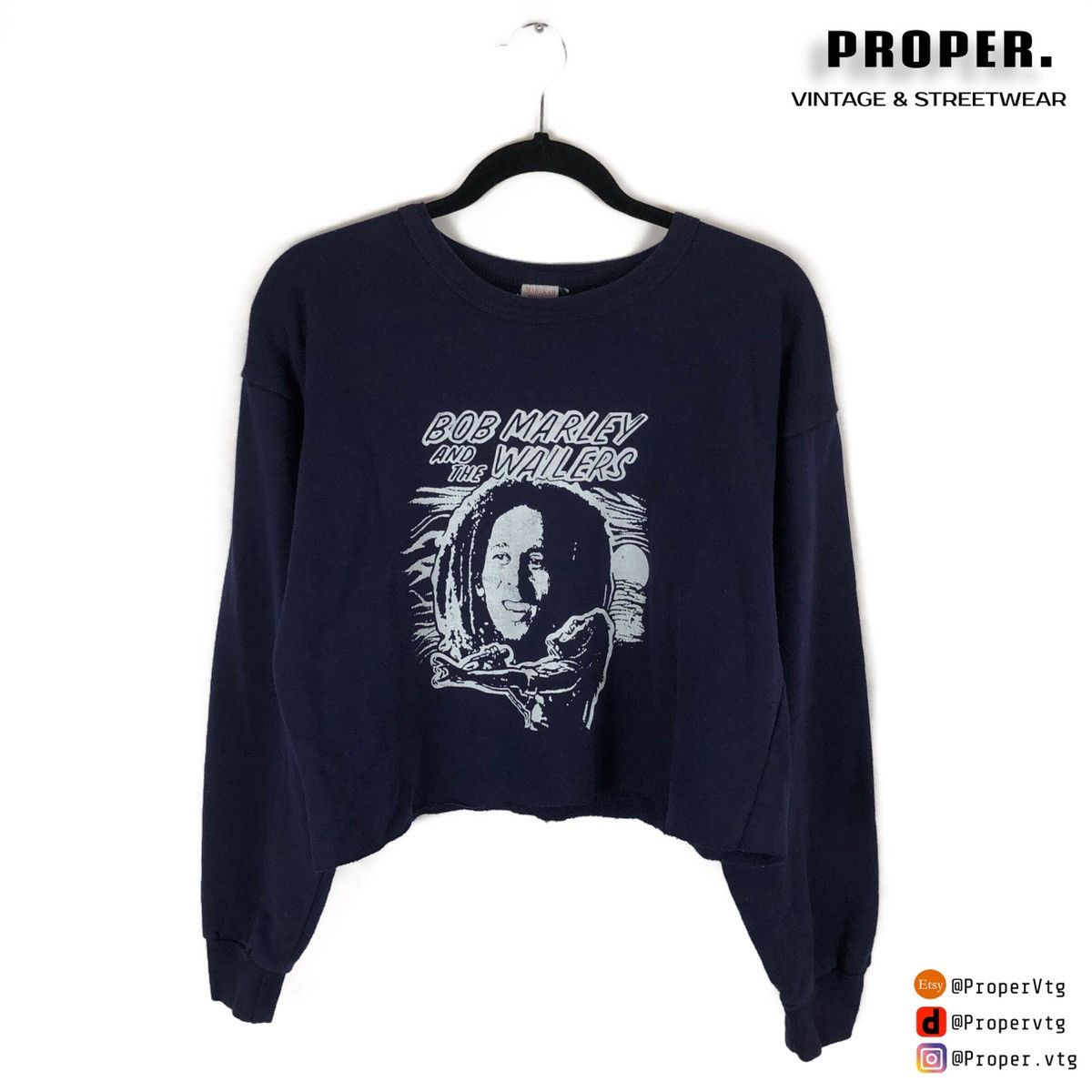 Bob Marley Vintage Bob Marley Cropped Sweater Crop Top Sweatershirt Size US M / EU 48-50 / 2 - 1 Thumbnail
