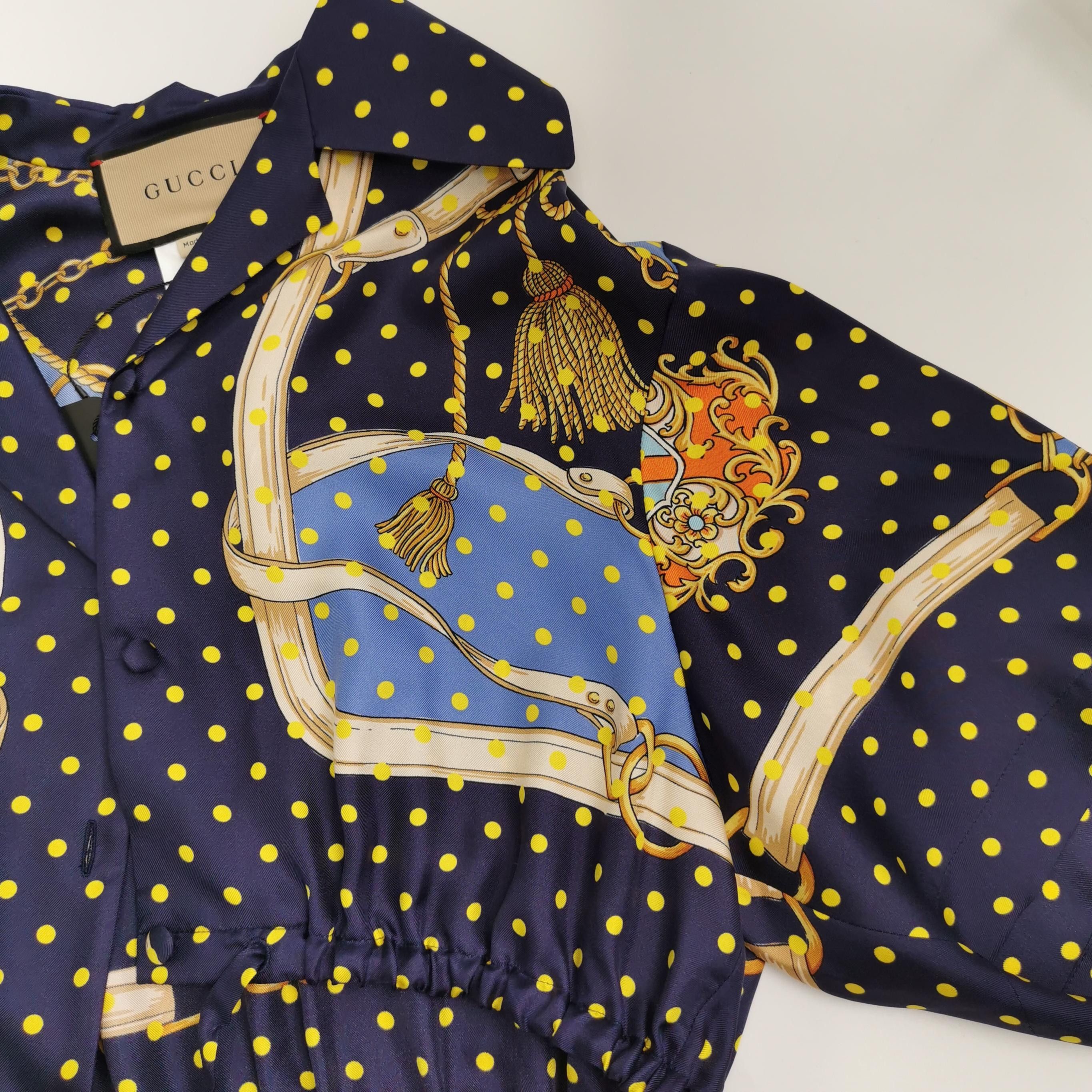 Gucci Gucci Polka Dot Chain Silk Blouse Size 38 Size XS / US 0-2 / IT 36-38 - 3 Thumbnail