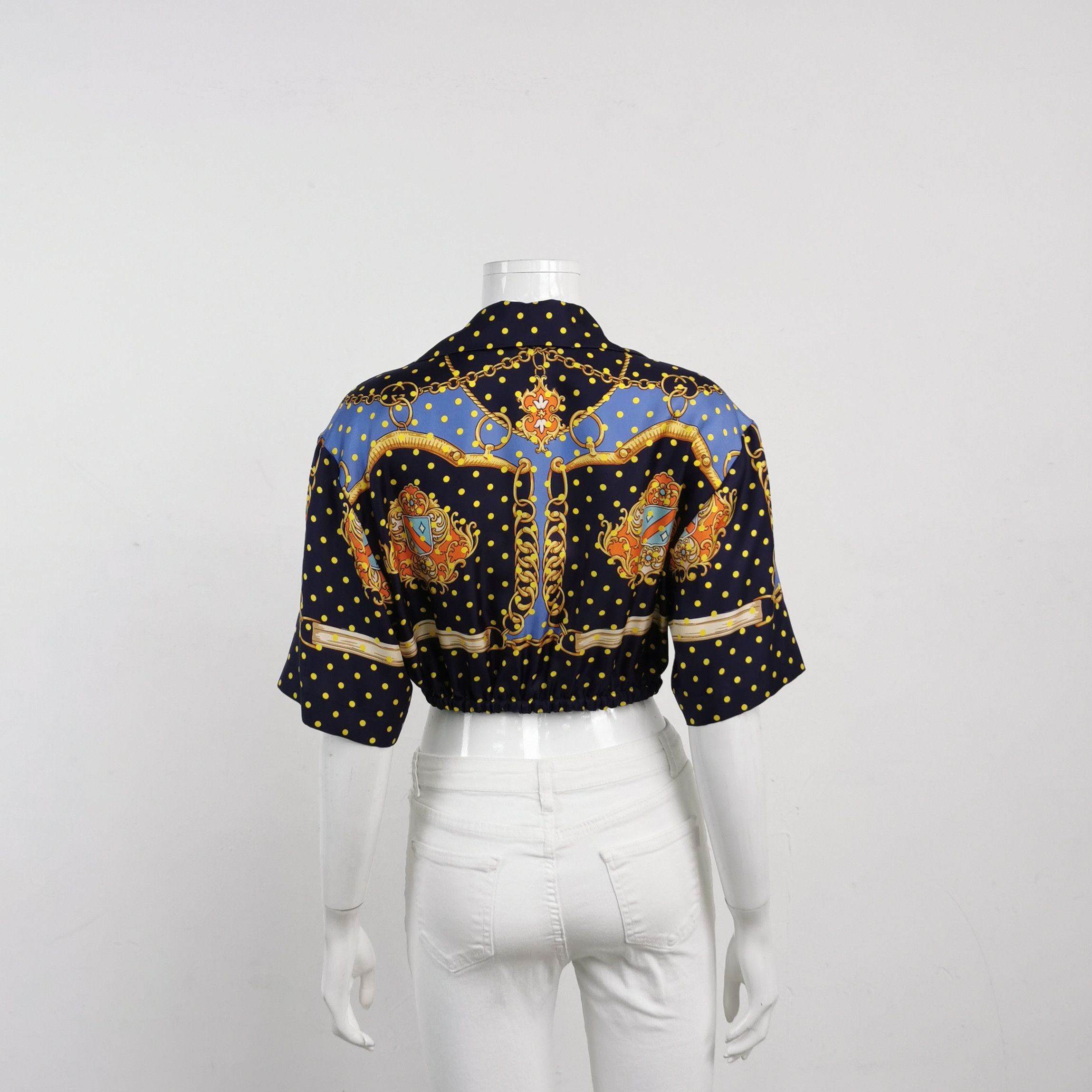 Gucci Gucci Polka Dot Chain Silk Blouse Size 38 Size XS / US 0-2 / IT 36-38 - 2 Thumbnail