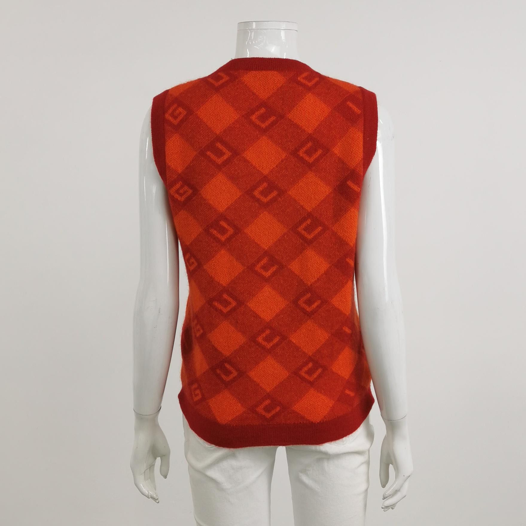 Gucci Gucci G Pattern Mohair Knit Vest Size S Size US S / EU 44-46 / 1 - 2 Thumbnail